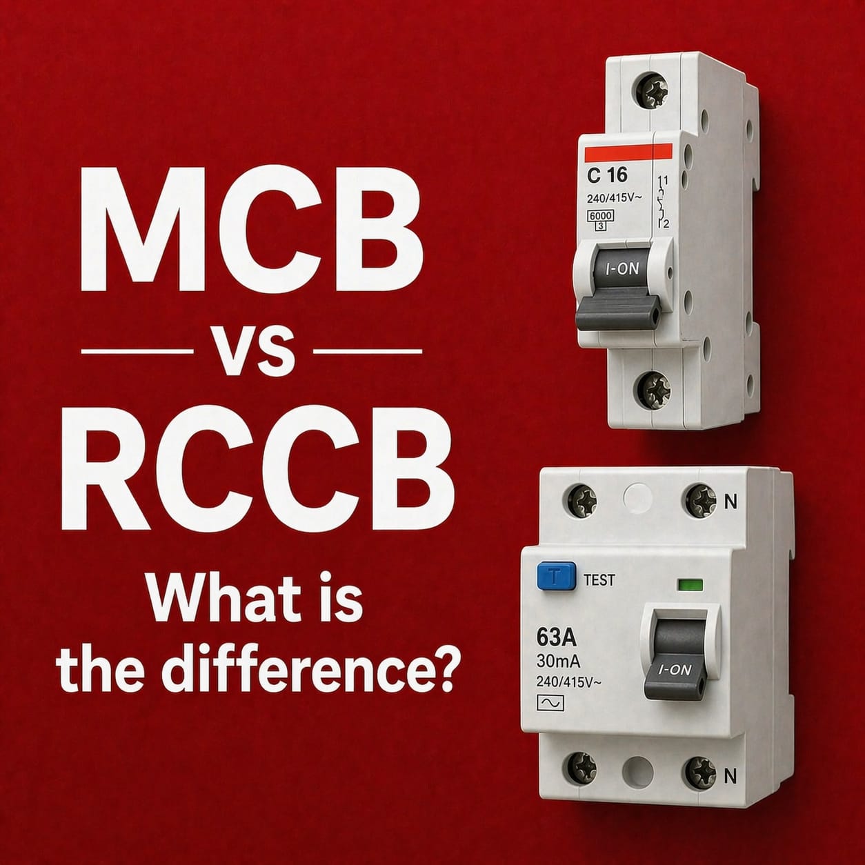 MCB VS RCCB – WHAT IS THE DIFFERENCE?