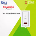 10 A BELL PUSH SWITCH WITH NEON