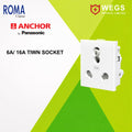6A /16A TWIN SOCKET,ISI SOCKET