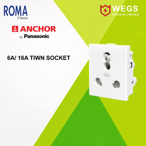 6A /16A TWIN SOCKET,ISI SOCKET