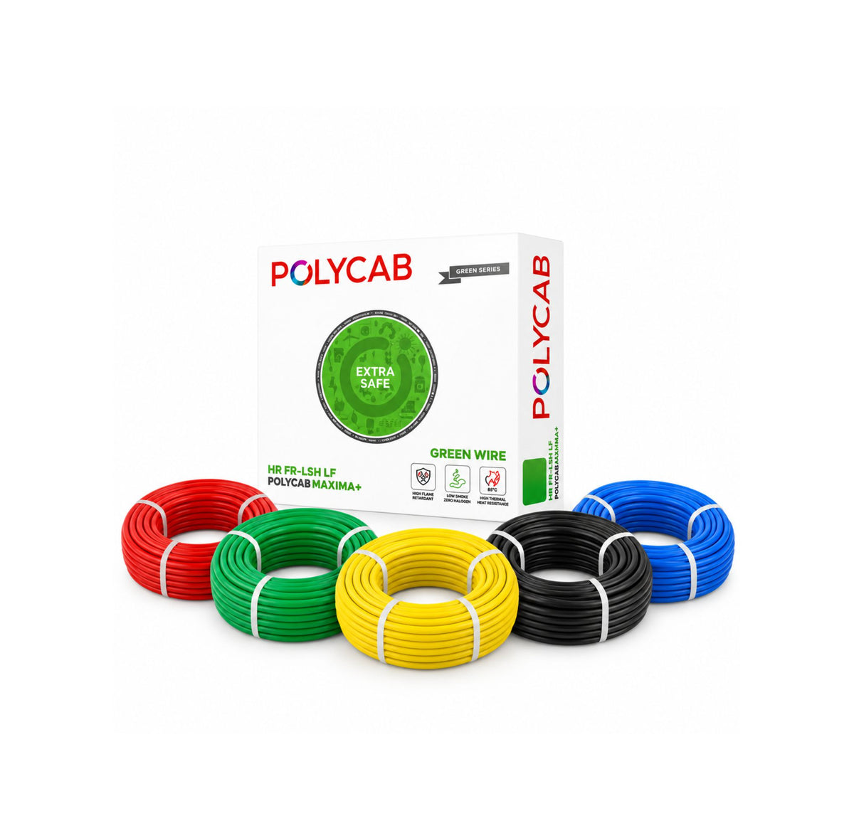 Polycab Maxima + Green Wire HR FR-LSH LF 2.5SQ MM  (90MTR)