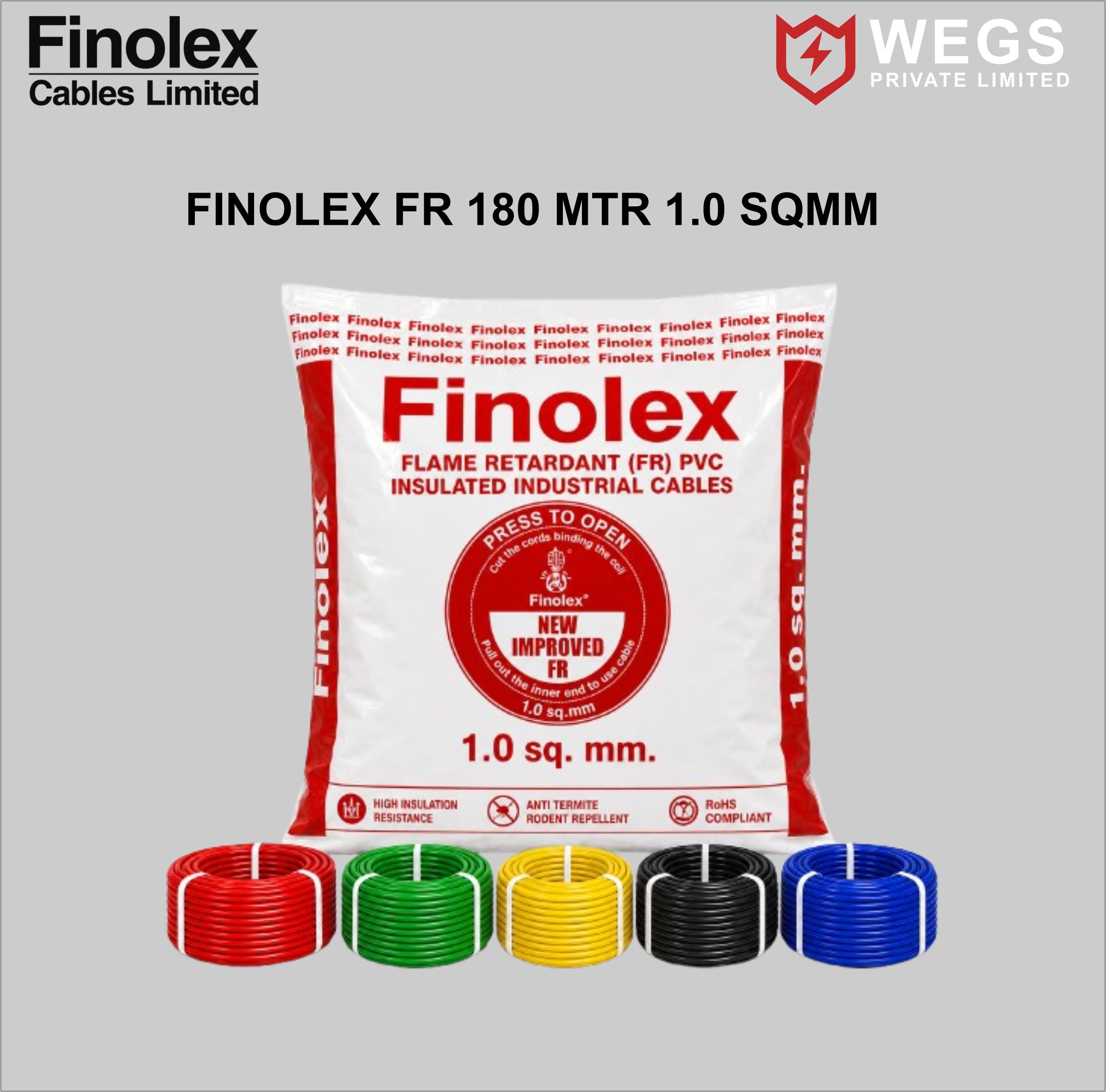 FINOLEX 1.0SQ MM WIRE (180MTR)