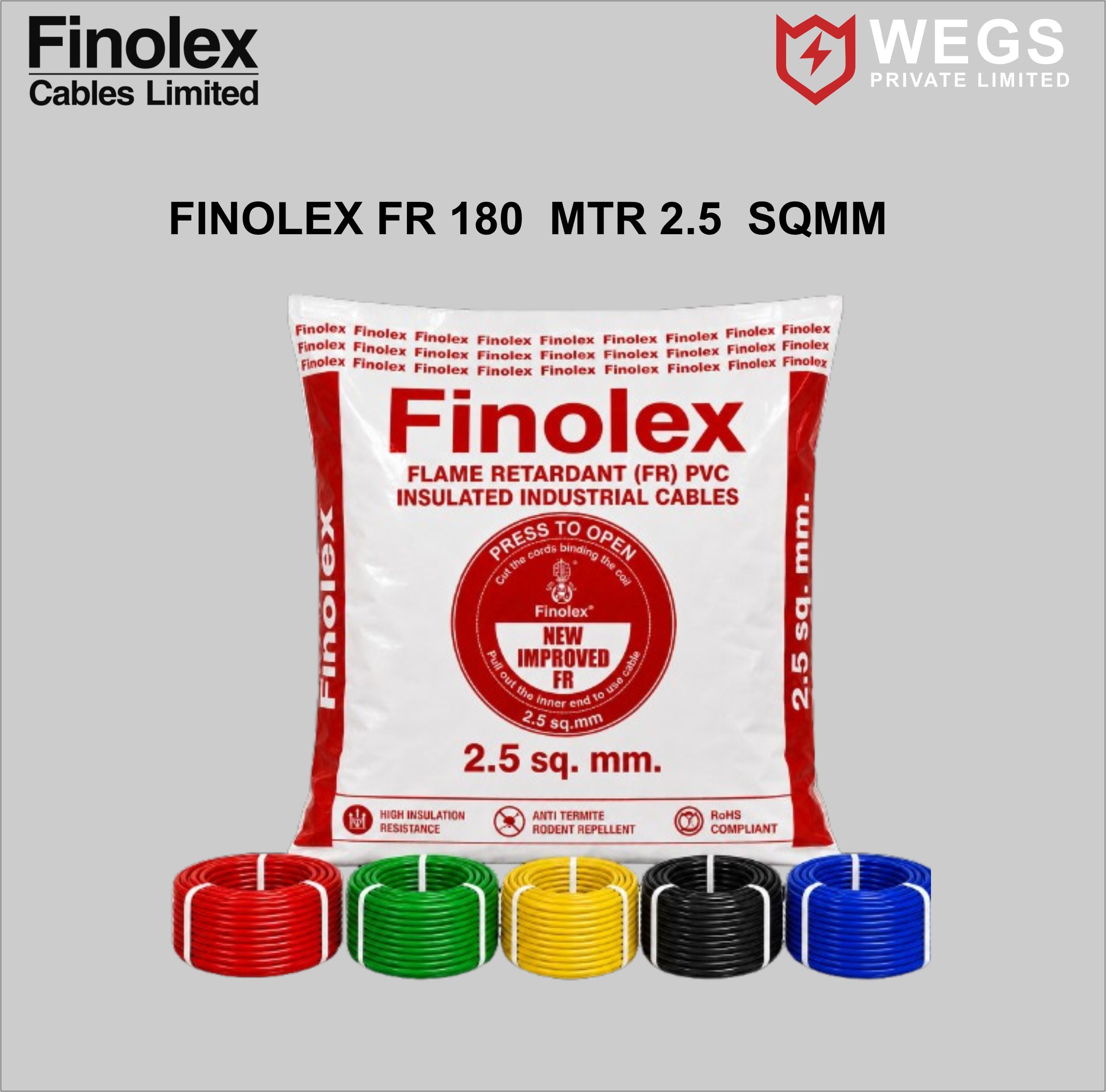 FINOLEX 2.5SQ MM WIRE (180MTR)