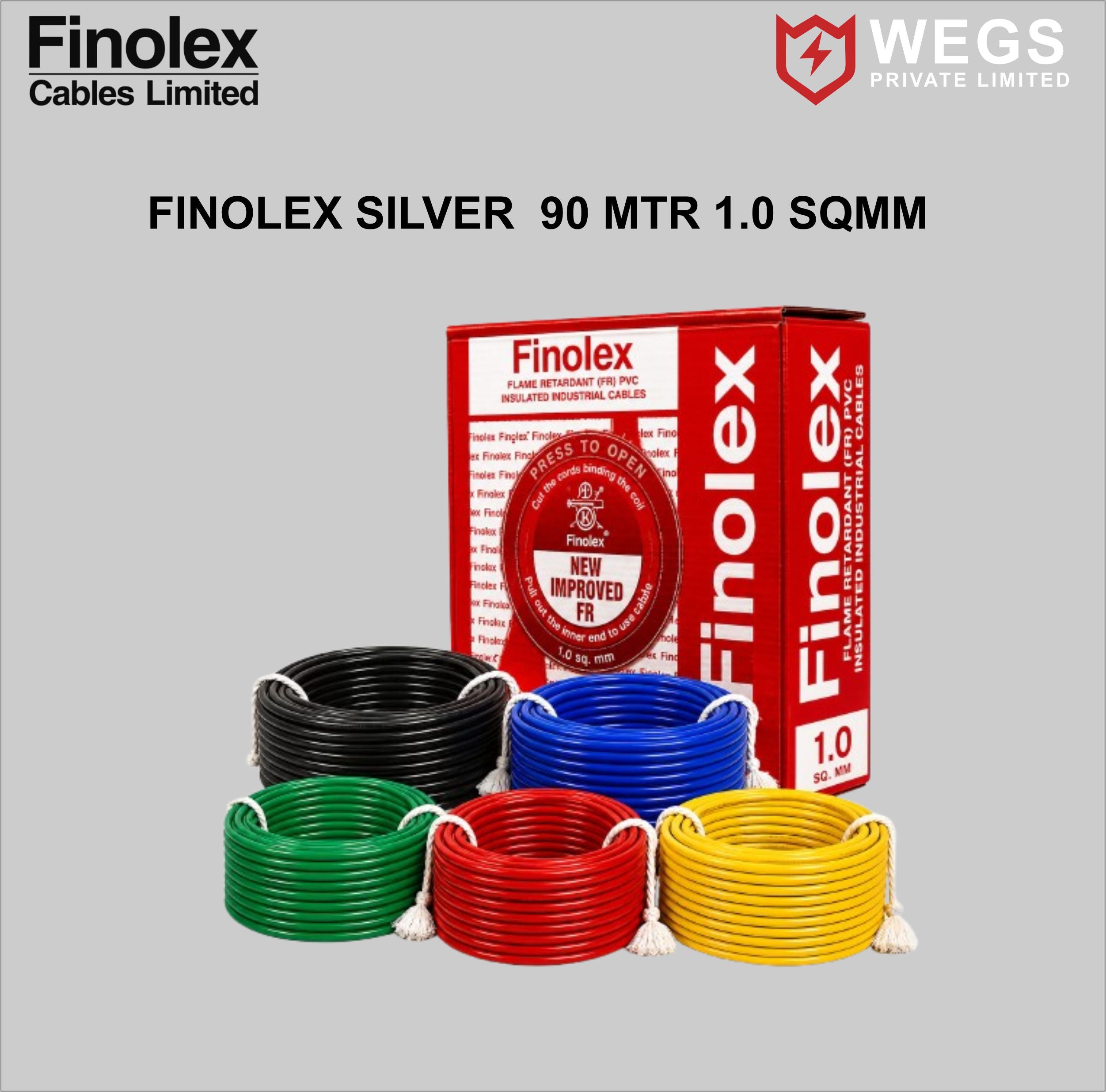 FINOLEX 1.0SQ MM WIRE (90MTR) SILVER
