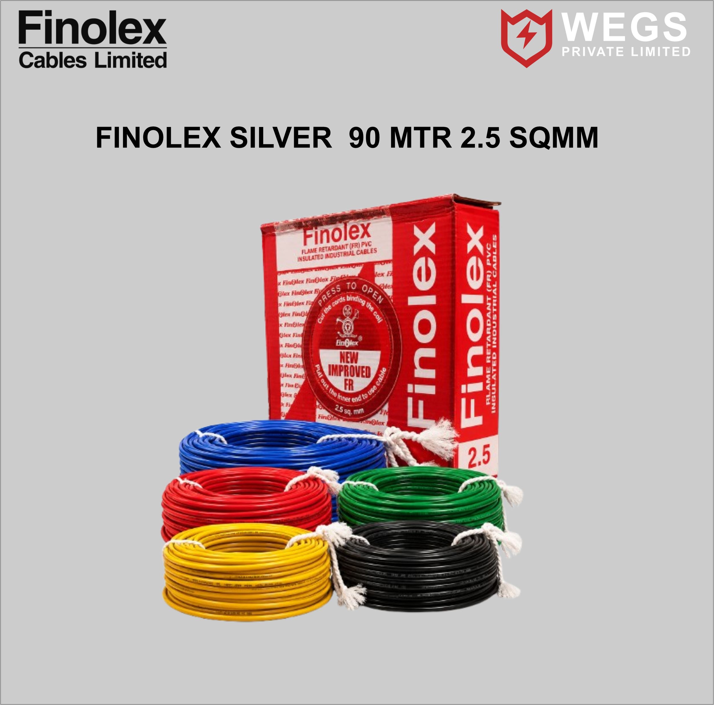 FINOLEX 2.5SQ MM WIRE (90MTR) SILVER