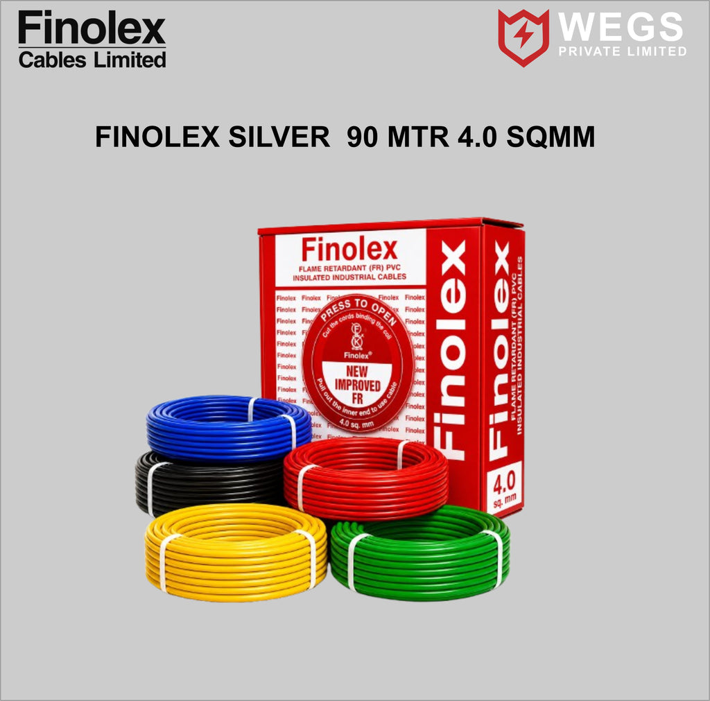FINOLEX 4.0SQ MM WIRE (90MTR) SILVER