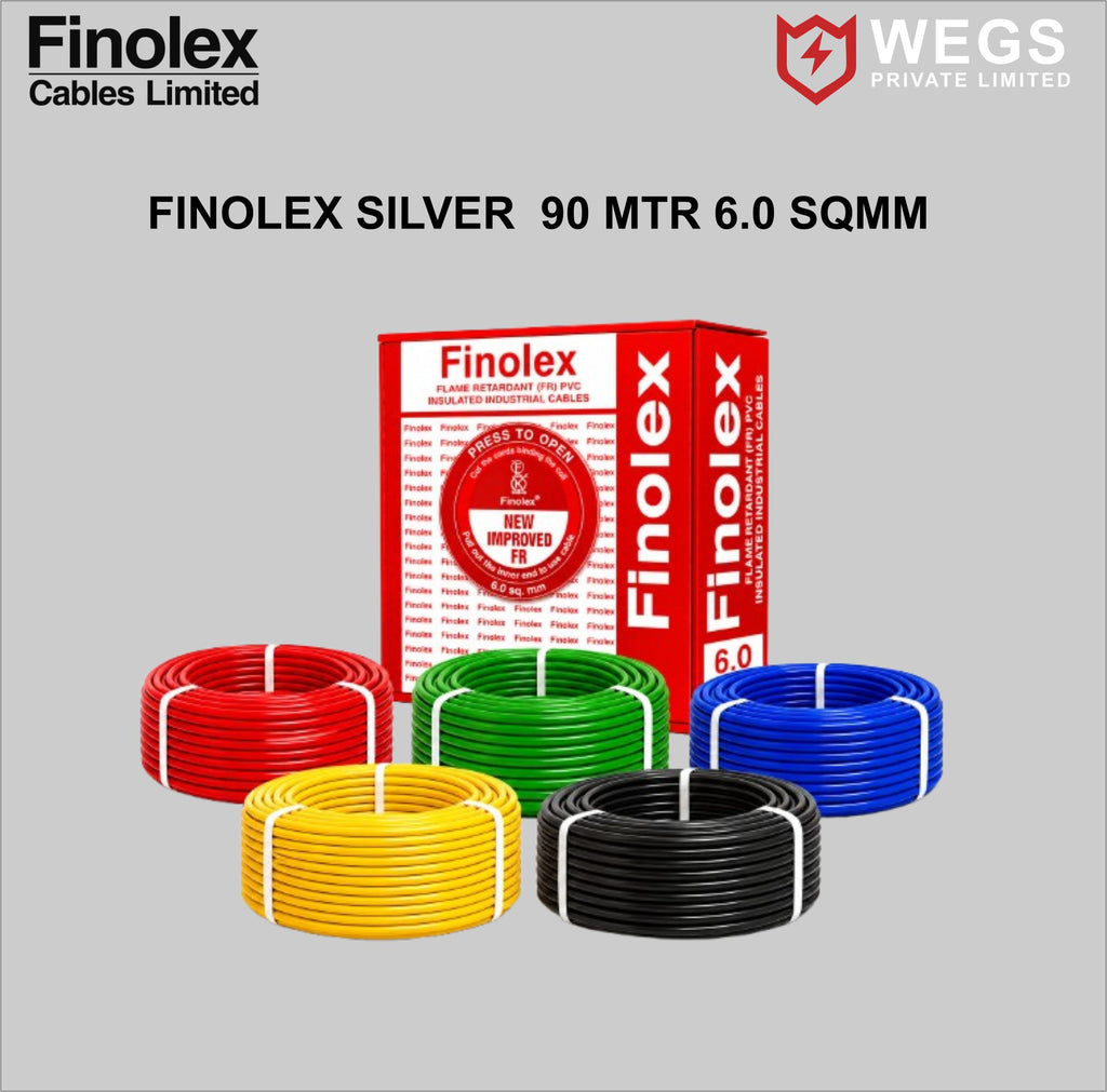 FINOLEX 6.0SQ MM WIRE (90MTR) SILVER