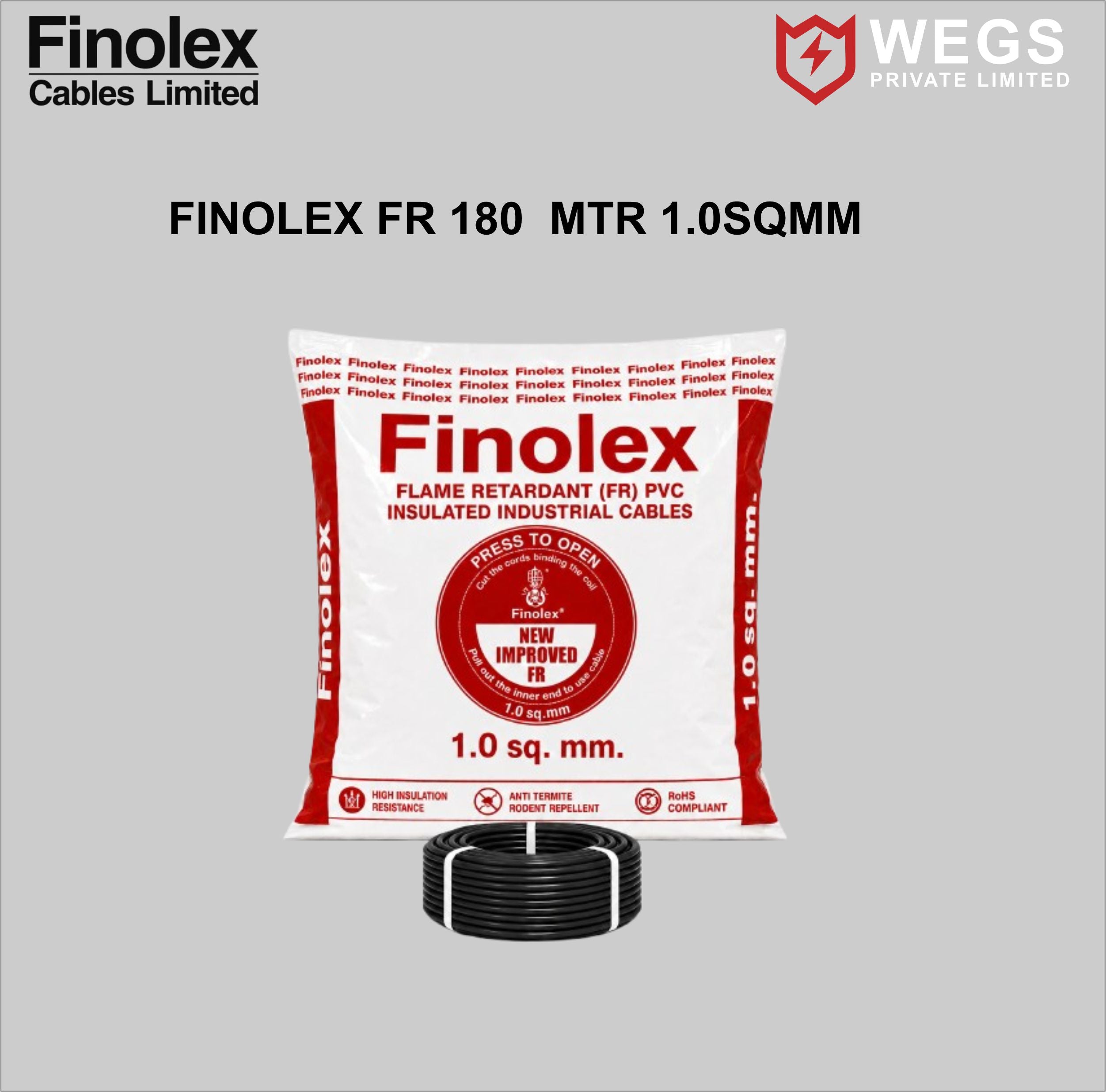 FINOLEX 1.0SQ MM WIRE (180MTR)