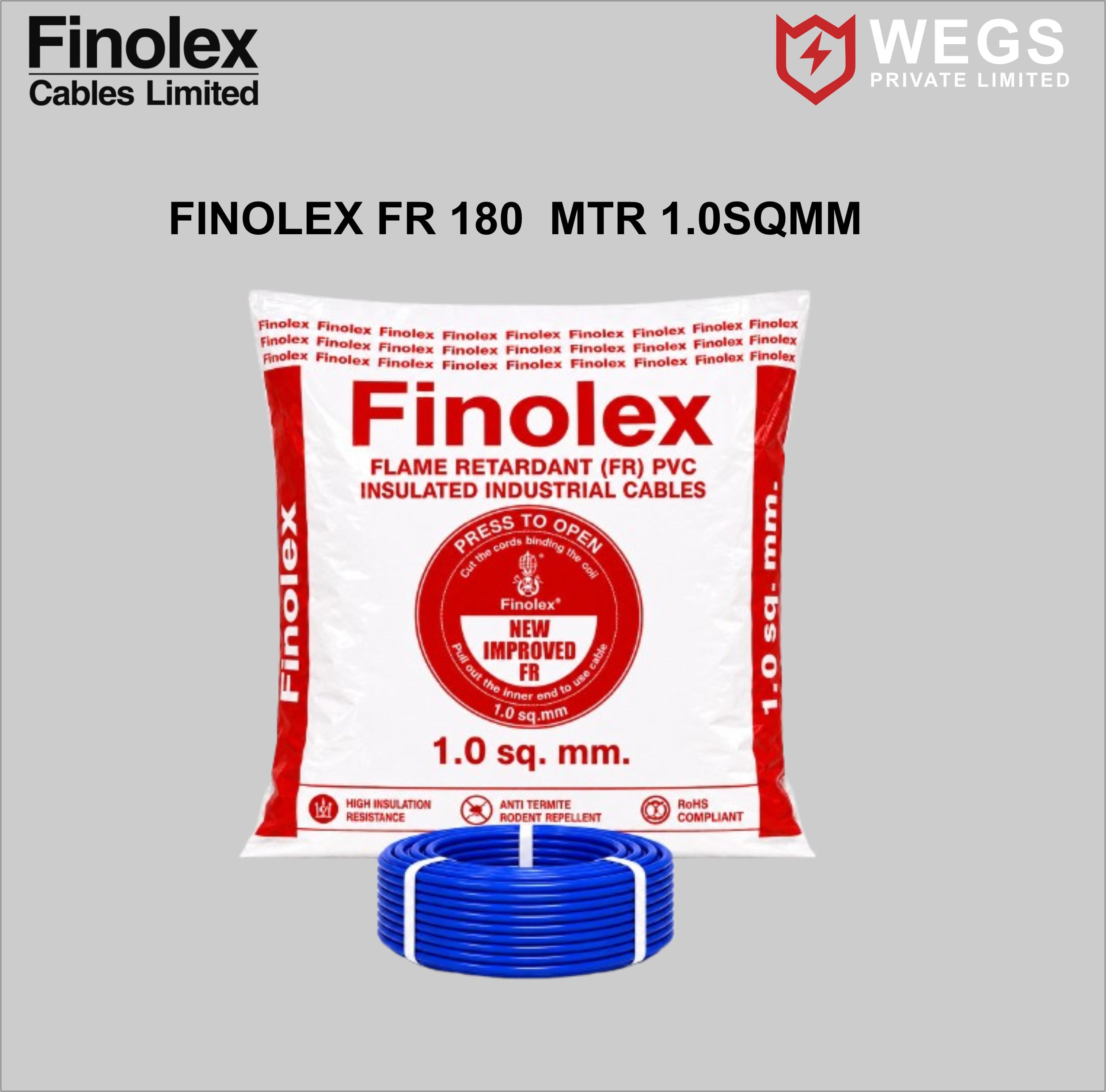FINOLEX 1.0SQ MM WIRE (180MTR)