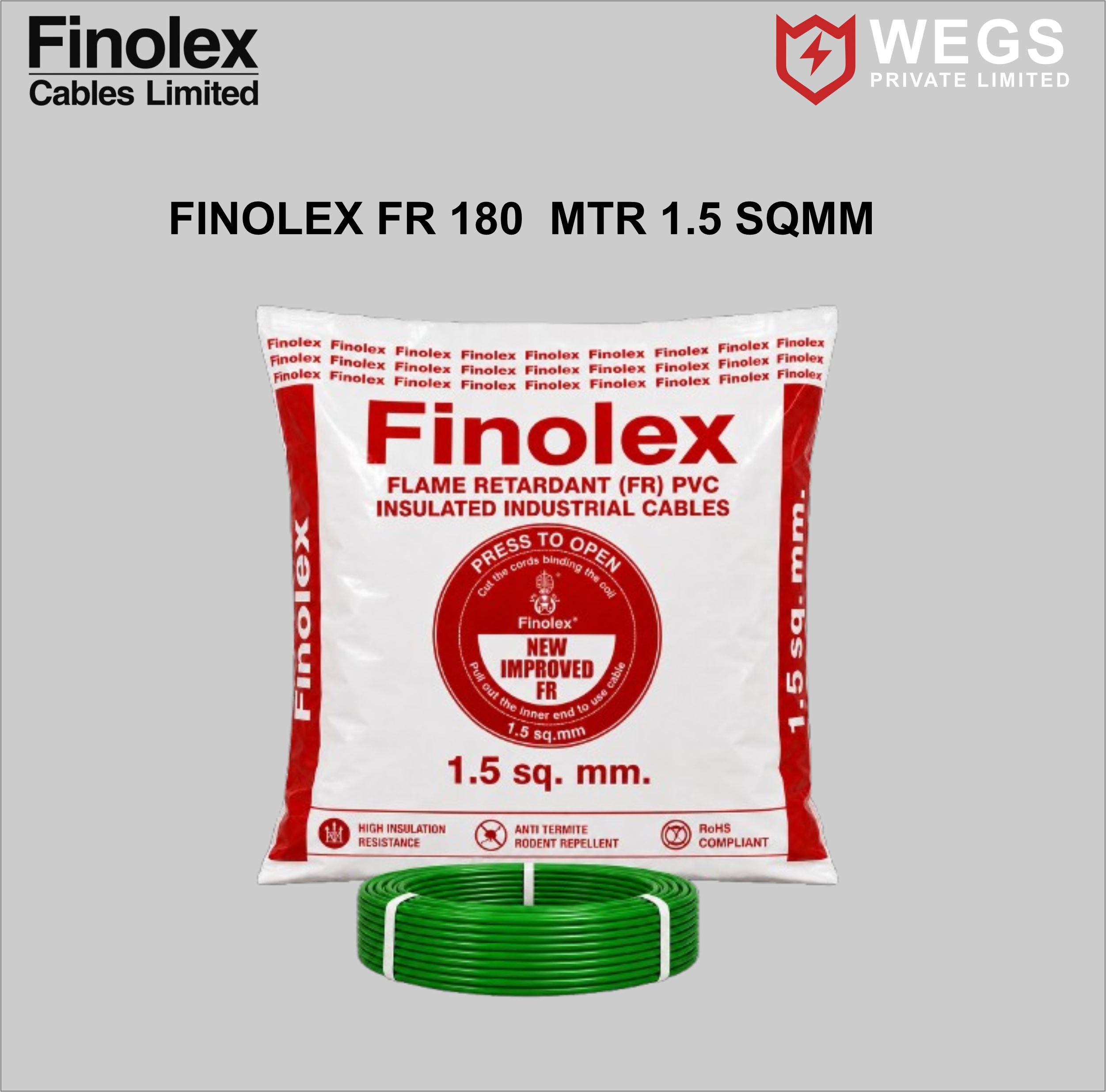 FINOLEX 1.5SQ MM WIRE (180MTR)
