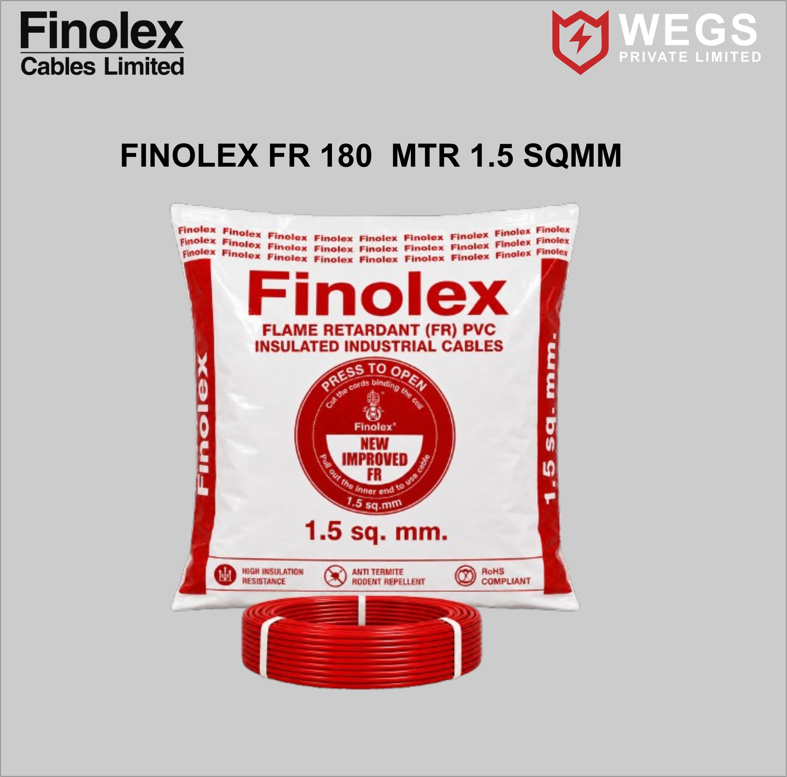 FINOLEX 1.5SQ MM WIRE (180MTR)