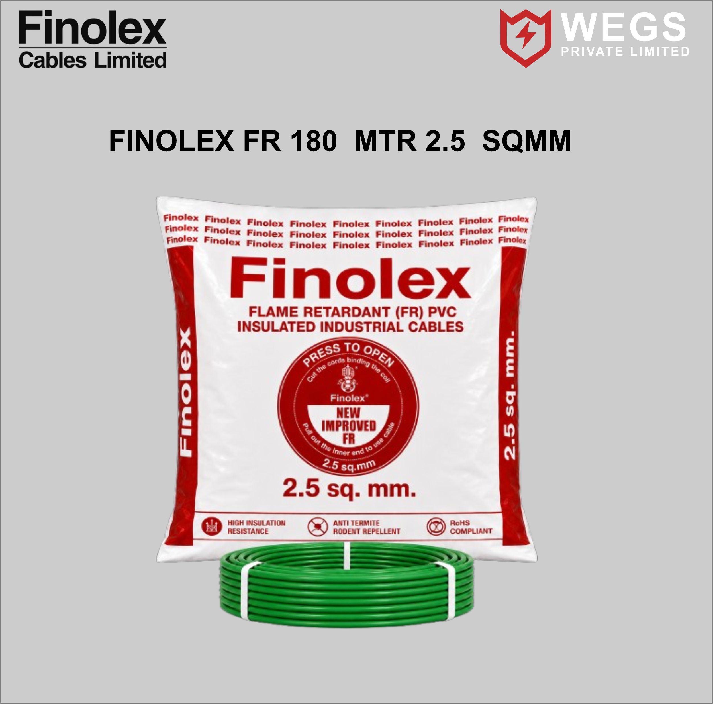 FINOLEX 2.5SQ MM WIRE (180MTR)