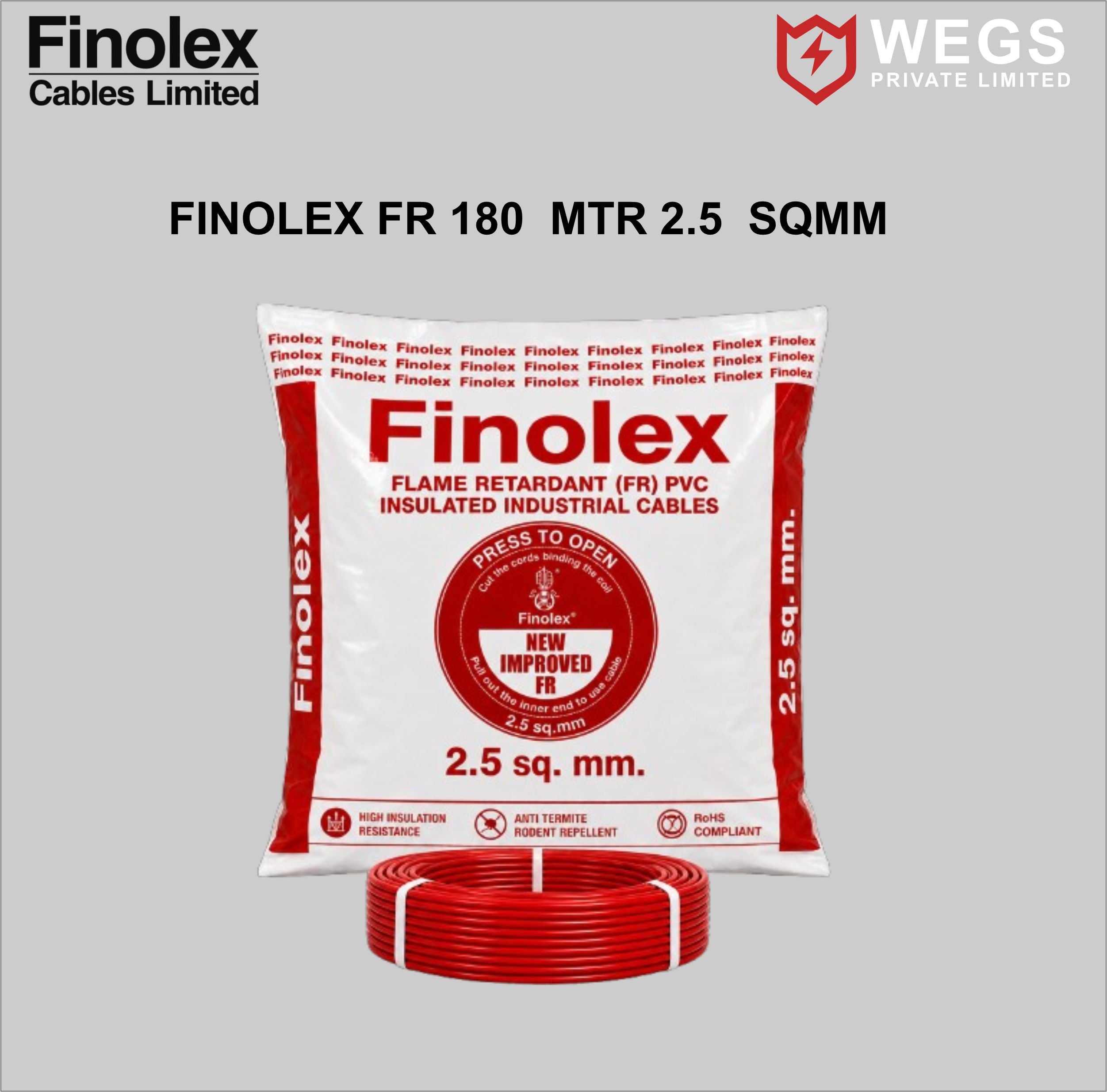 FINOLEX 2.5SQ MM WIRE (180MTR)