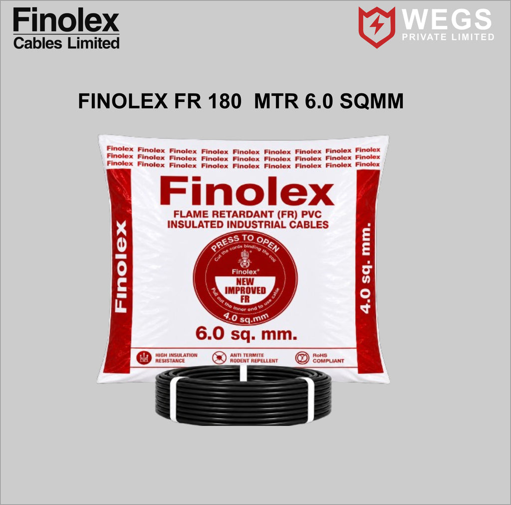 FINOLEX 6.0SQ MM WIRE (180MTR)