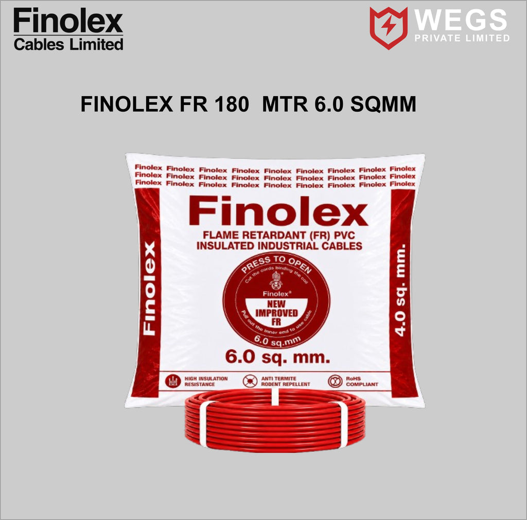 FINOLEX 6.0SQ MM WIRE (180MTR)