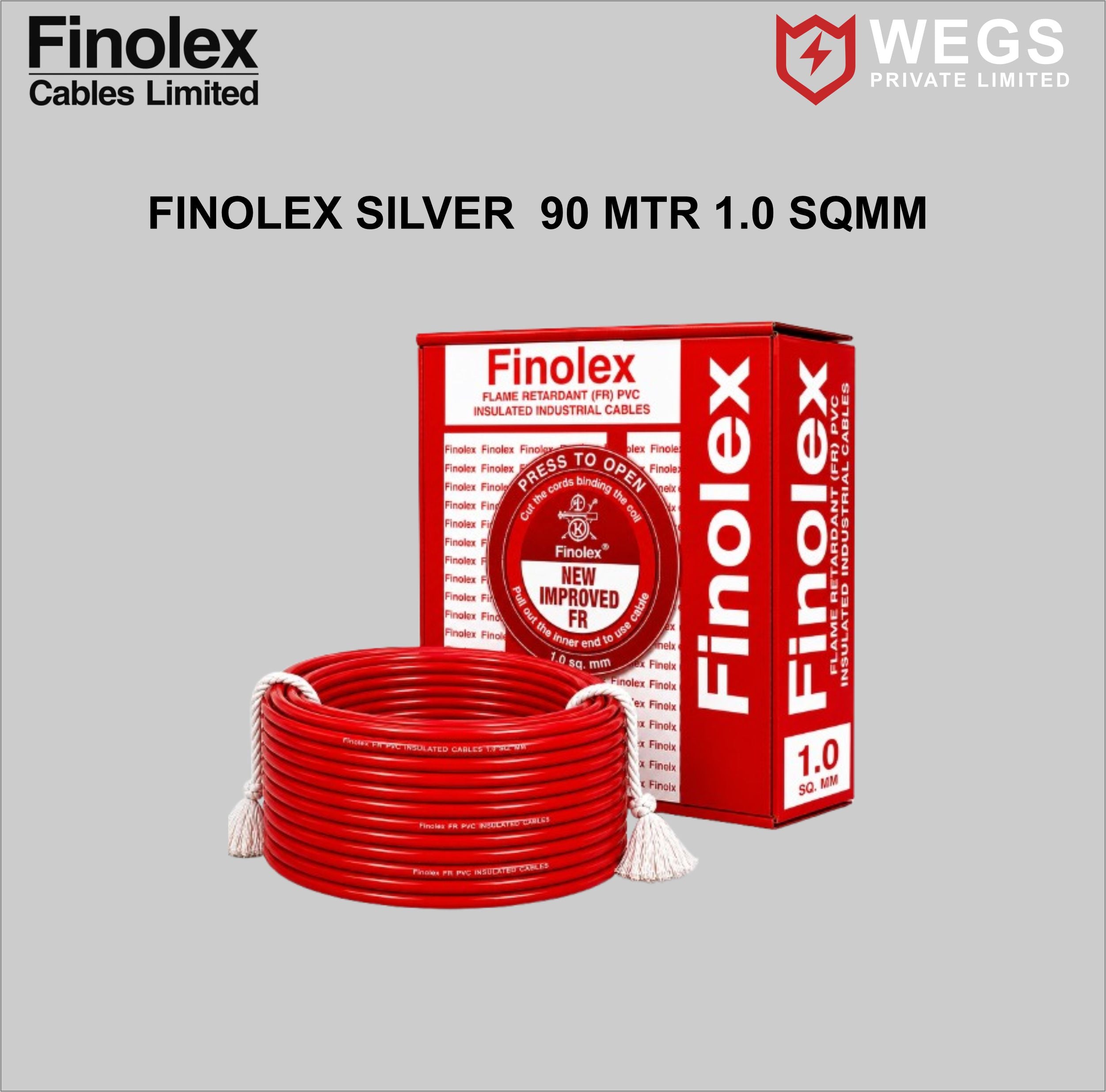 FINOLEX 1.0SQ MM WIRE (90MTR) SILVER