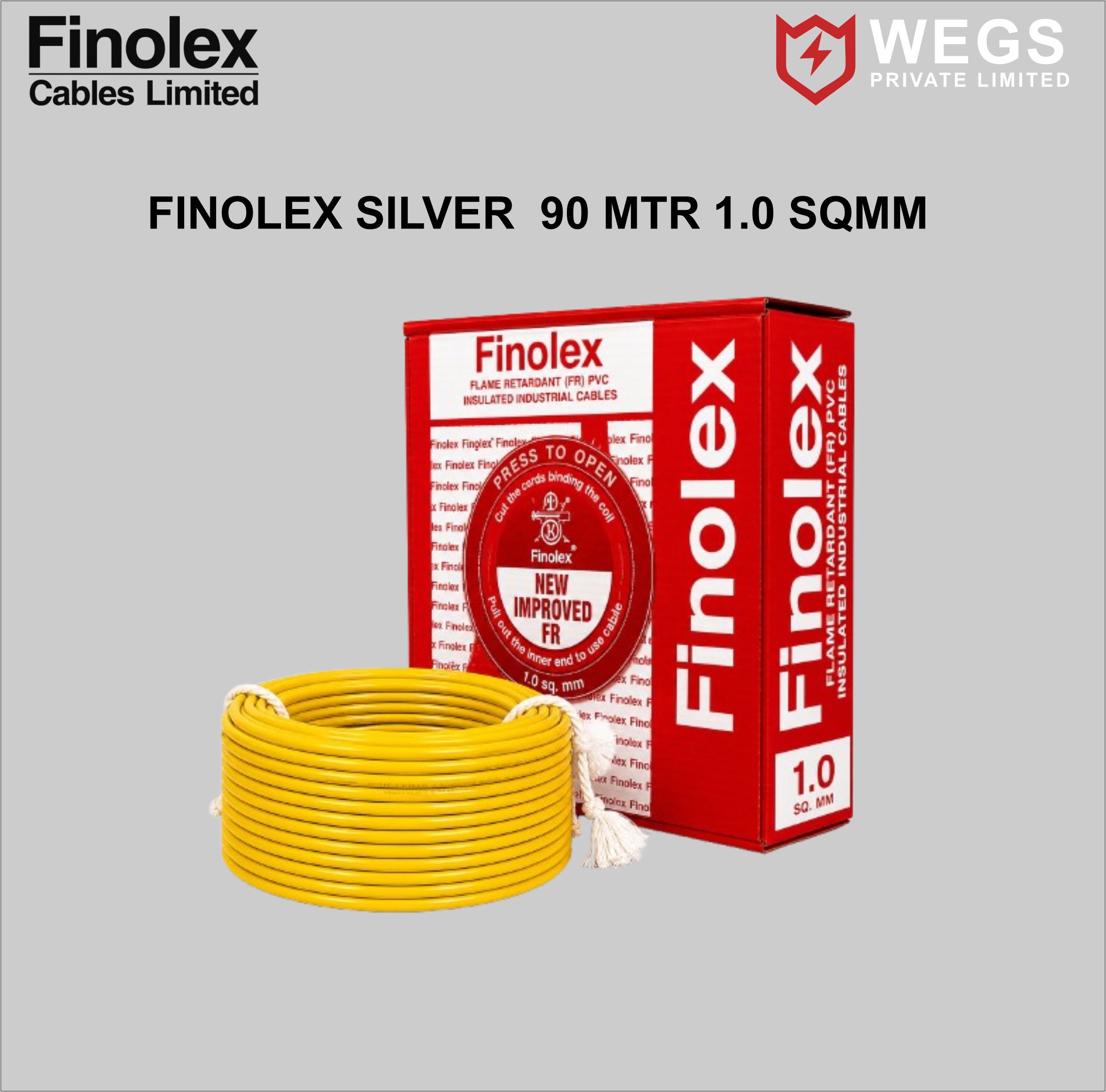 FINOLEX 1.0SQ MM WIRE (90MTR) SILVER