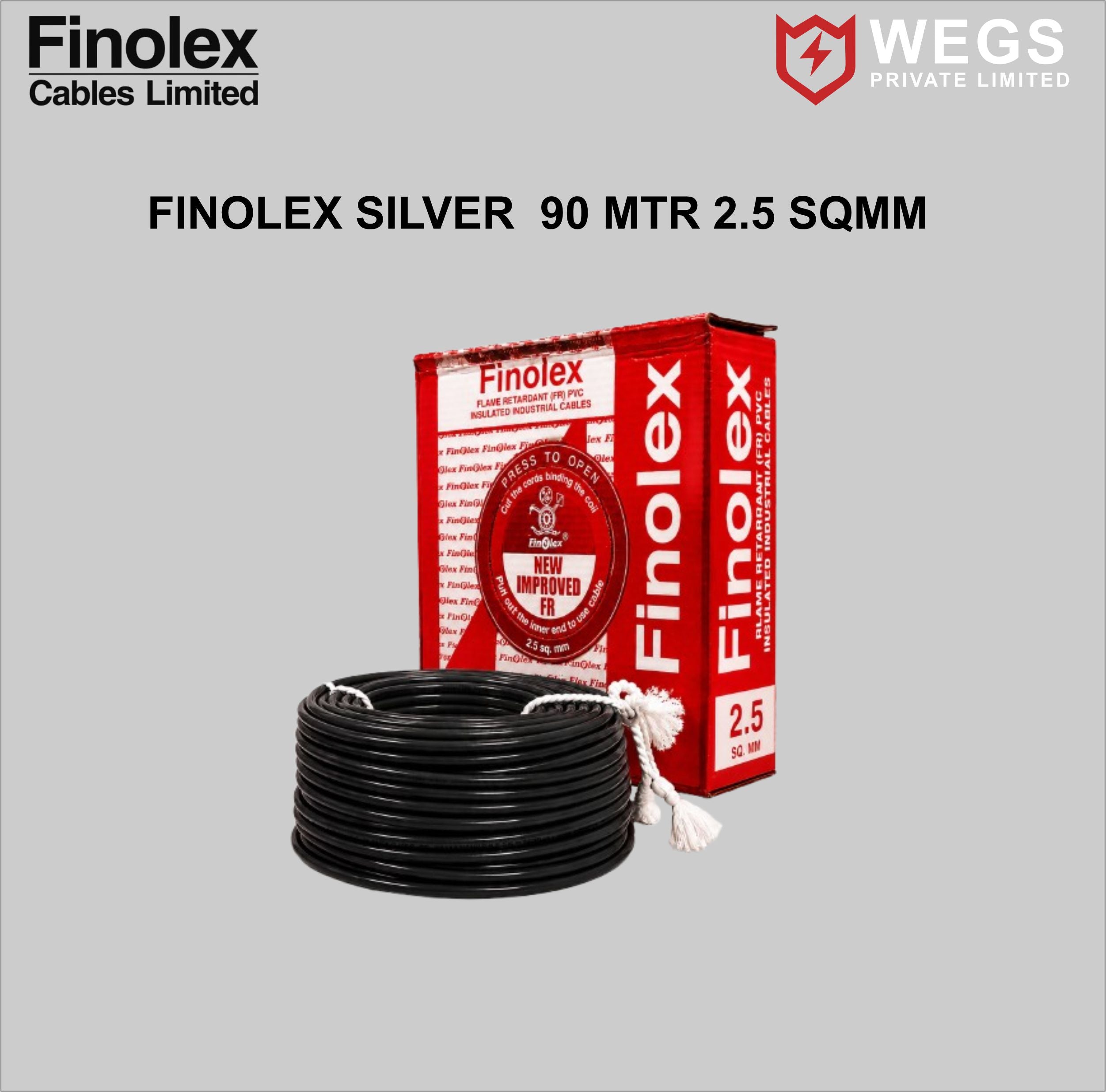 FINOLEX 2.5SQ MM WIRE (90MTR) SILVER