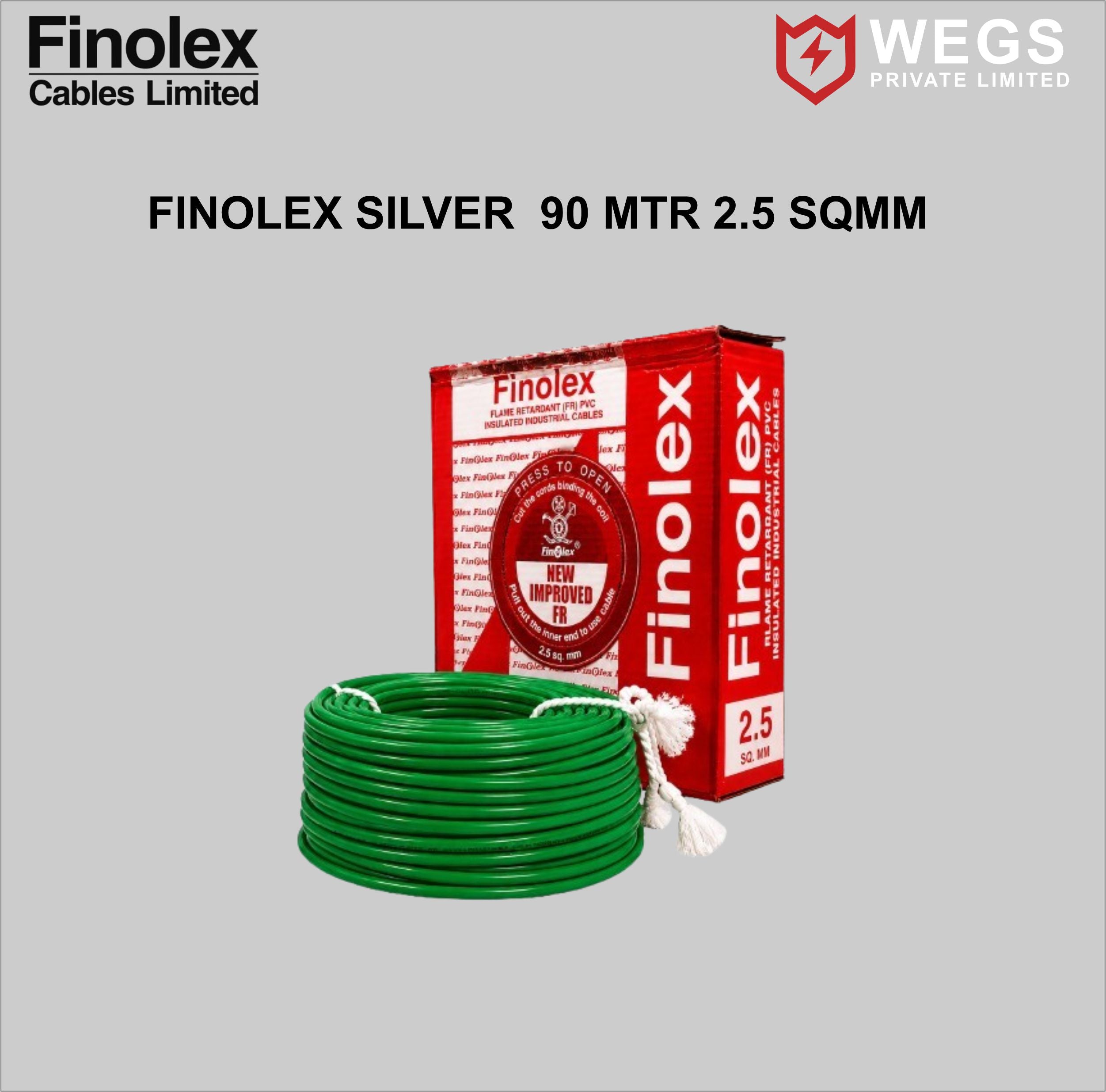 FINOLEX 2.5SQ MM WIRE (90MTR) SILVER