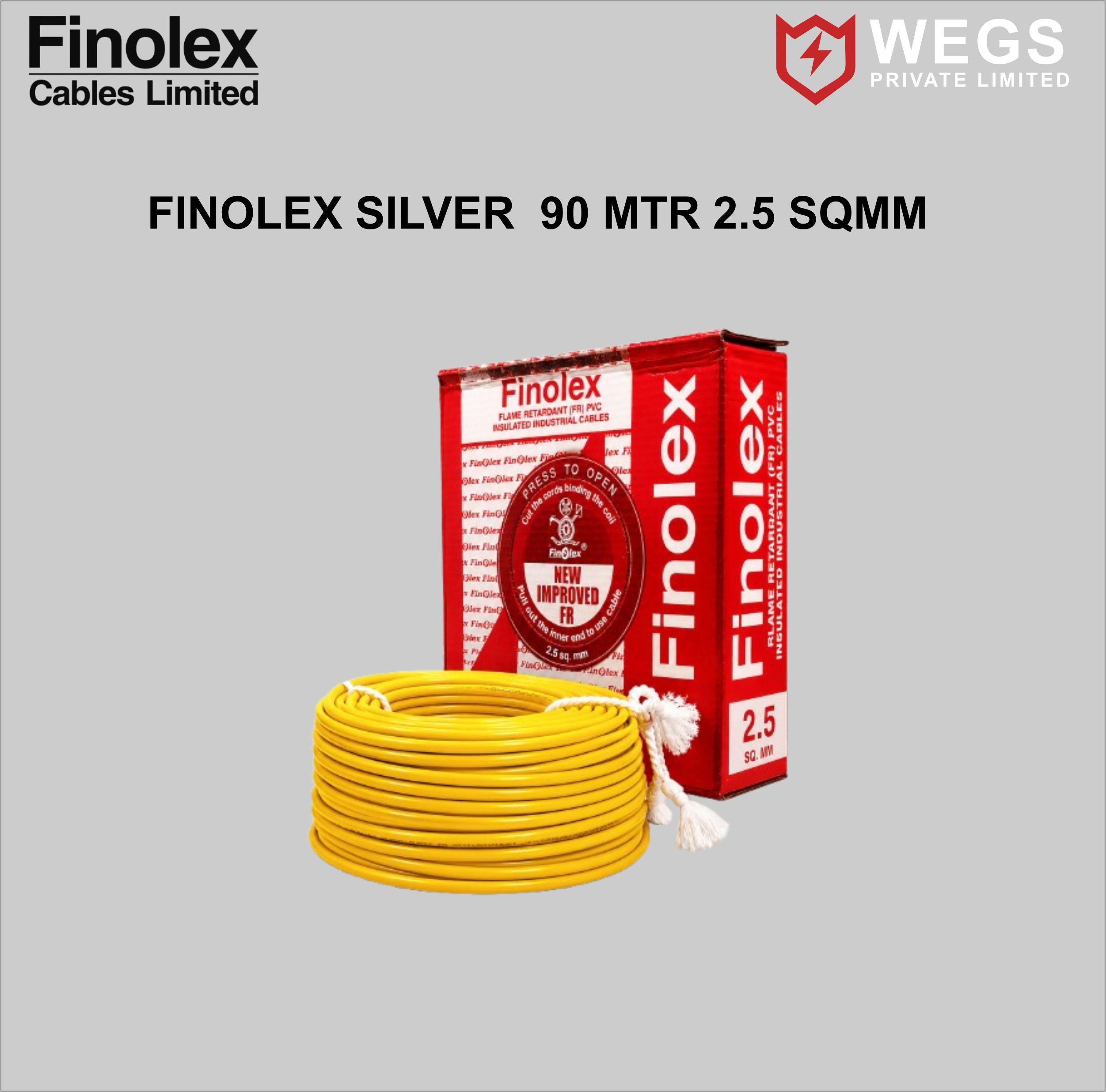 FINOLEX 2.5SQ MM WIRE (90MTR) SILVER