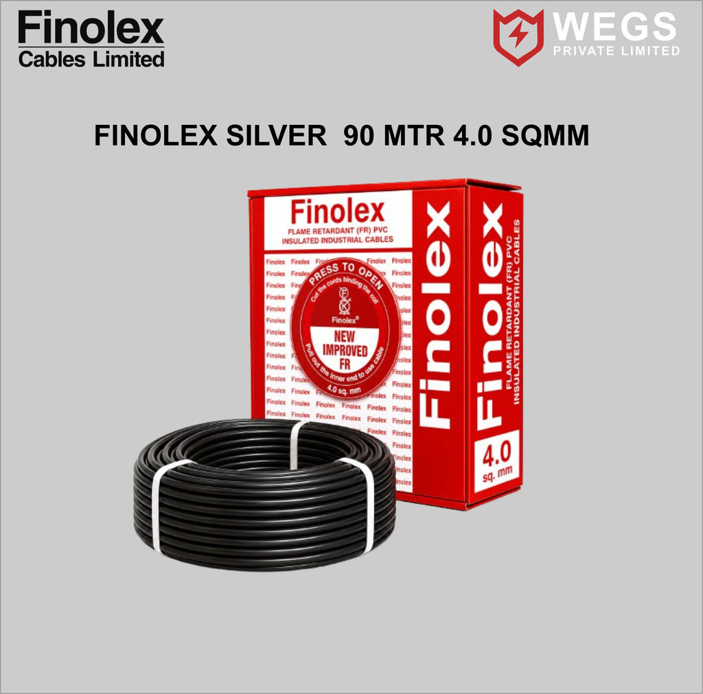 FINOLEX 4.0SQ MM WIRE (90MTR) SILVER