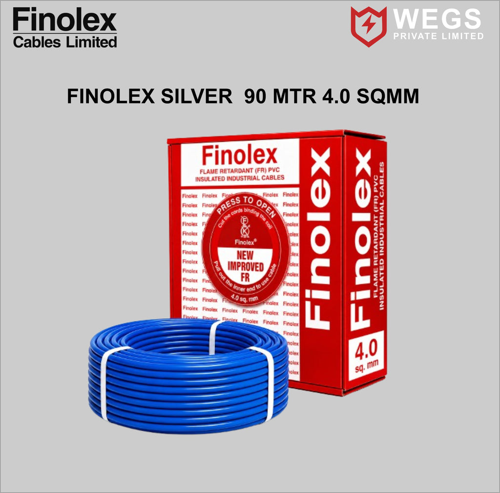 FINOLEX 4.0SQ MM WIRE (90MTR) SILVER