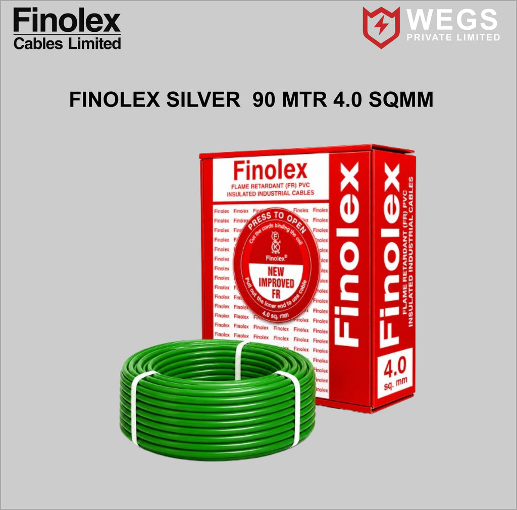 FINOLEX 4.0SQ MM WIRE (90MTR) SILVER