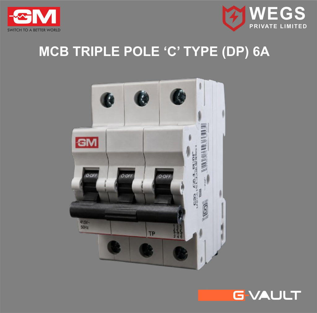 MCB TRIPLE POLE 'C' TYPE G-VAULT