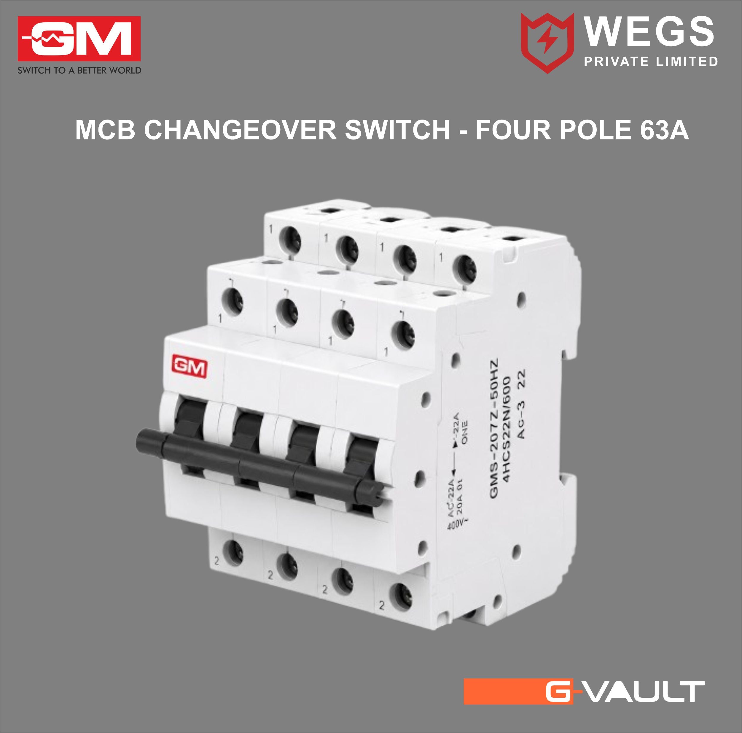CHANGEOVER SWITCH FOUR POLE G-VAULT