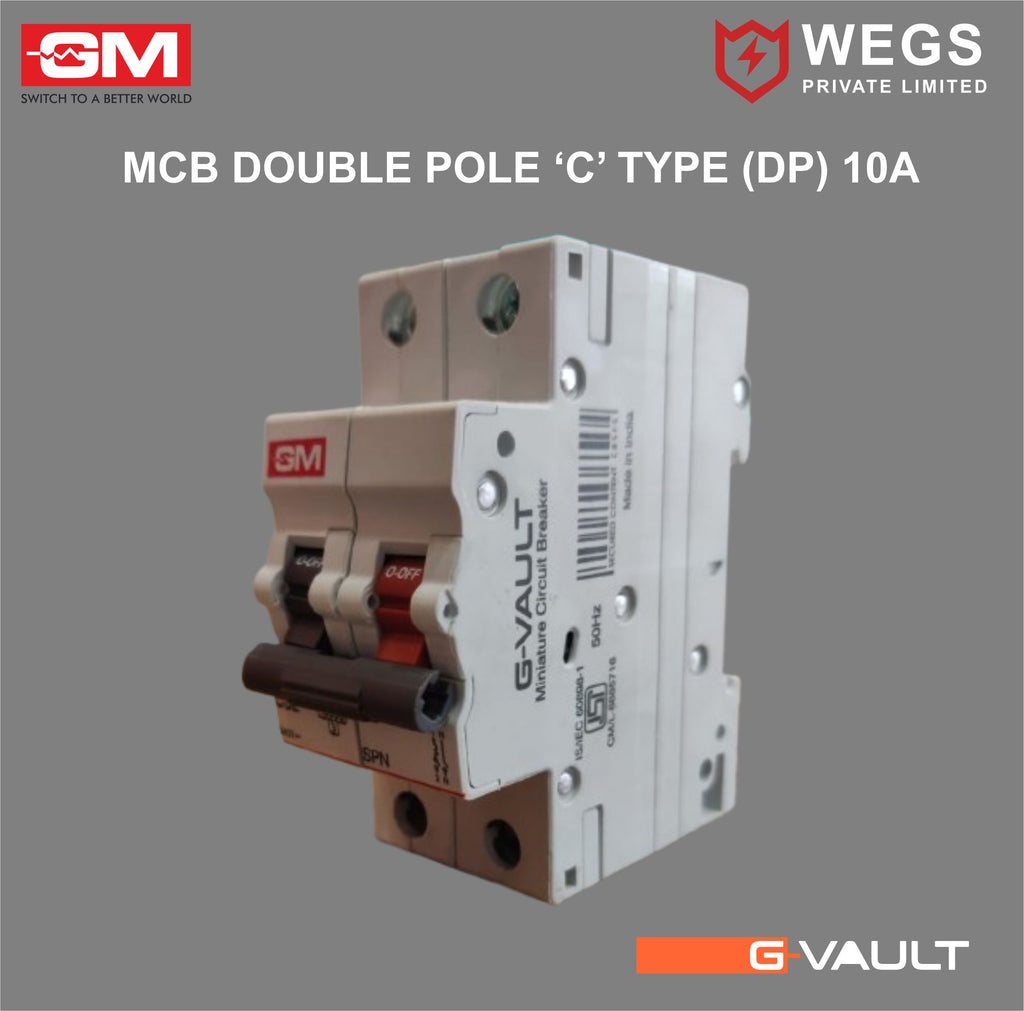 MCB 2 pole 'C' TYPE G-VAULT