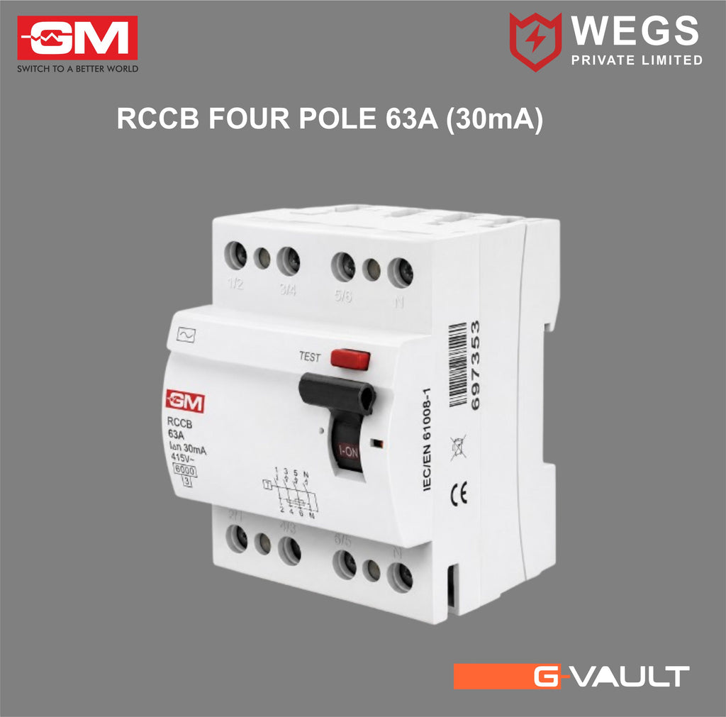RCCB FOUR POLE (30 mA) G-VAULT