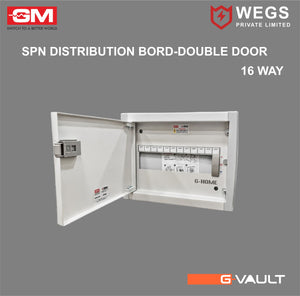 DISTRIBUTION BOX 16 WAY SPN IP42 DOUBLE DOOR G-HOME