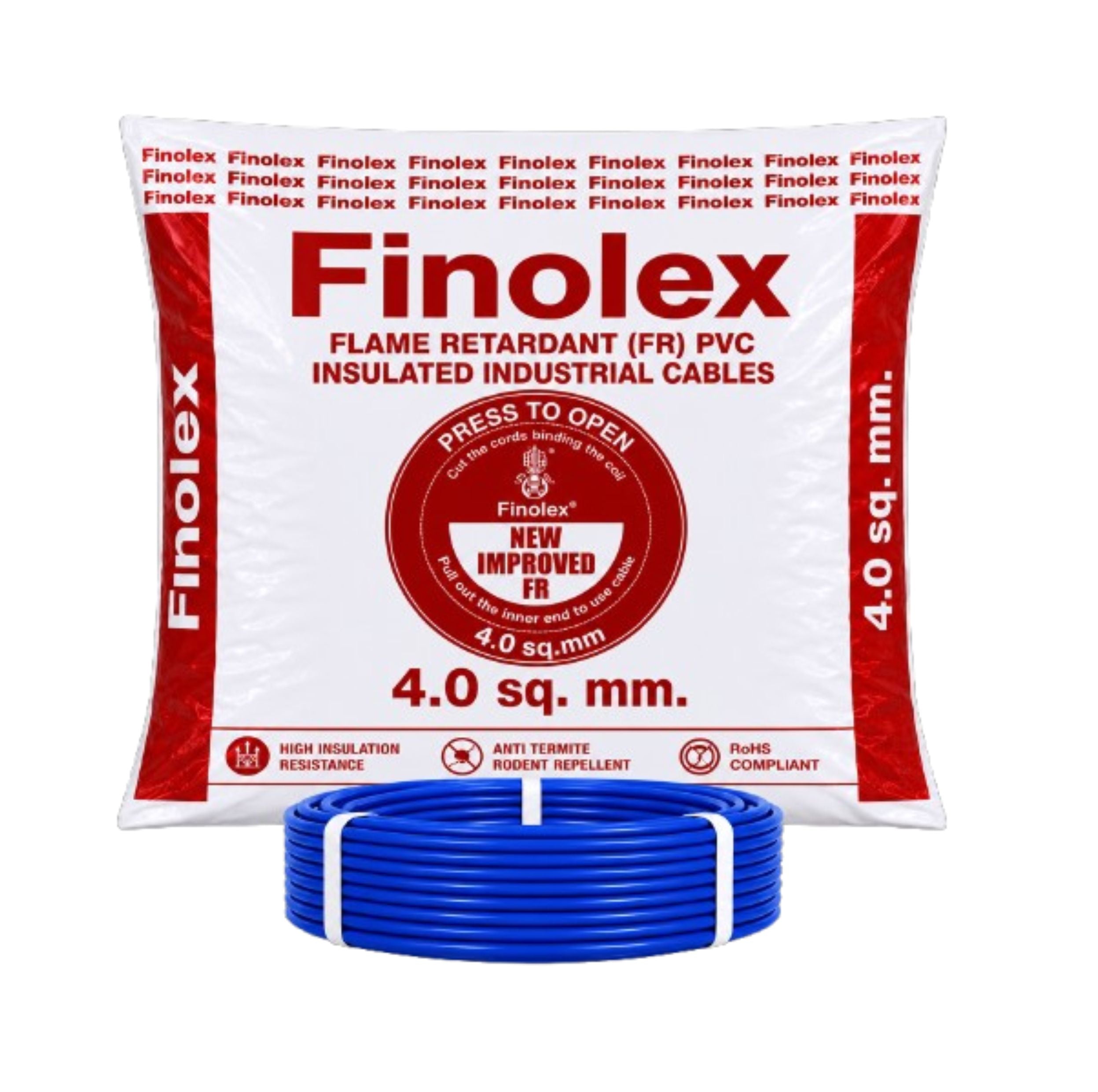 Finolex 4.0SQ MM Wire (180MTR)