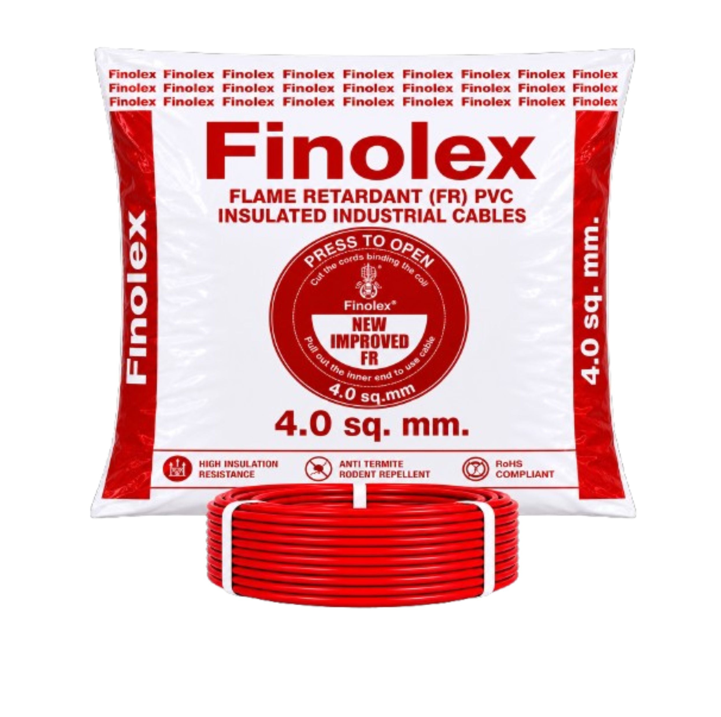 Finolex 4.0SQ MM Wire (180MTR)