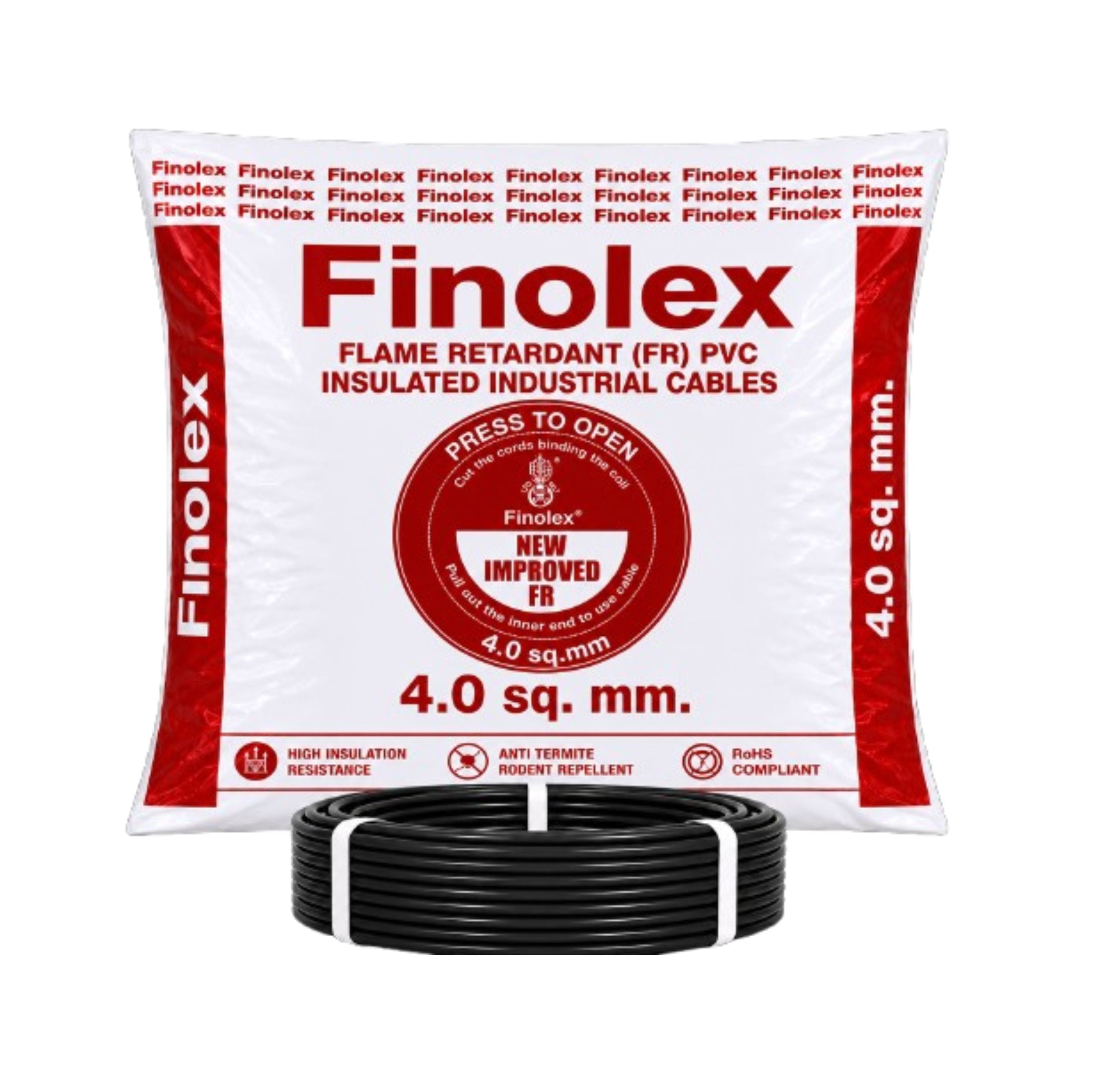 Finolex 4.0SQ MM Wire (180MTR)