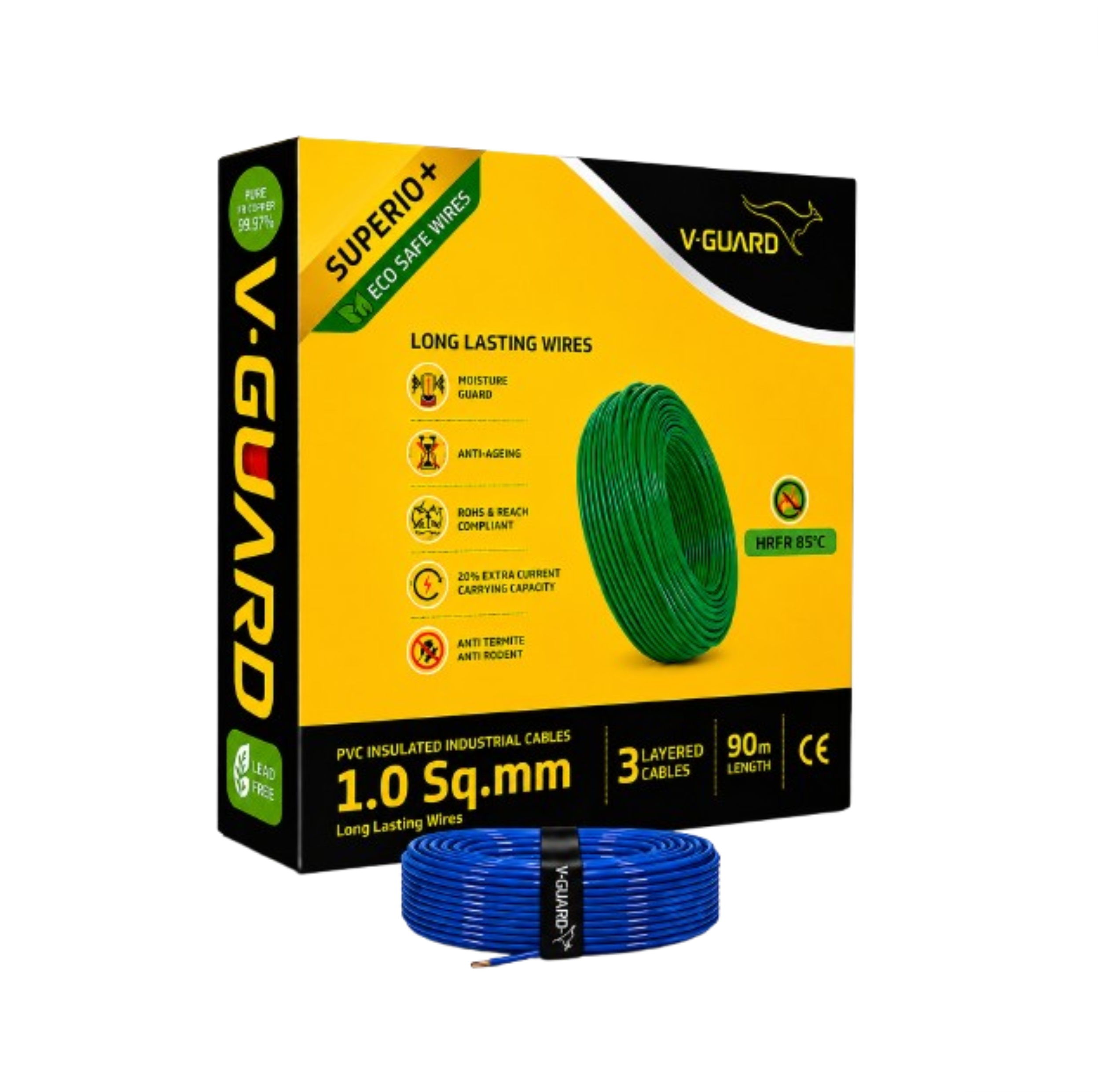 V-Guard Superio+ HRPR 1.0 SQ MM(90MTR)