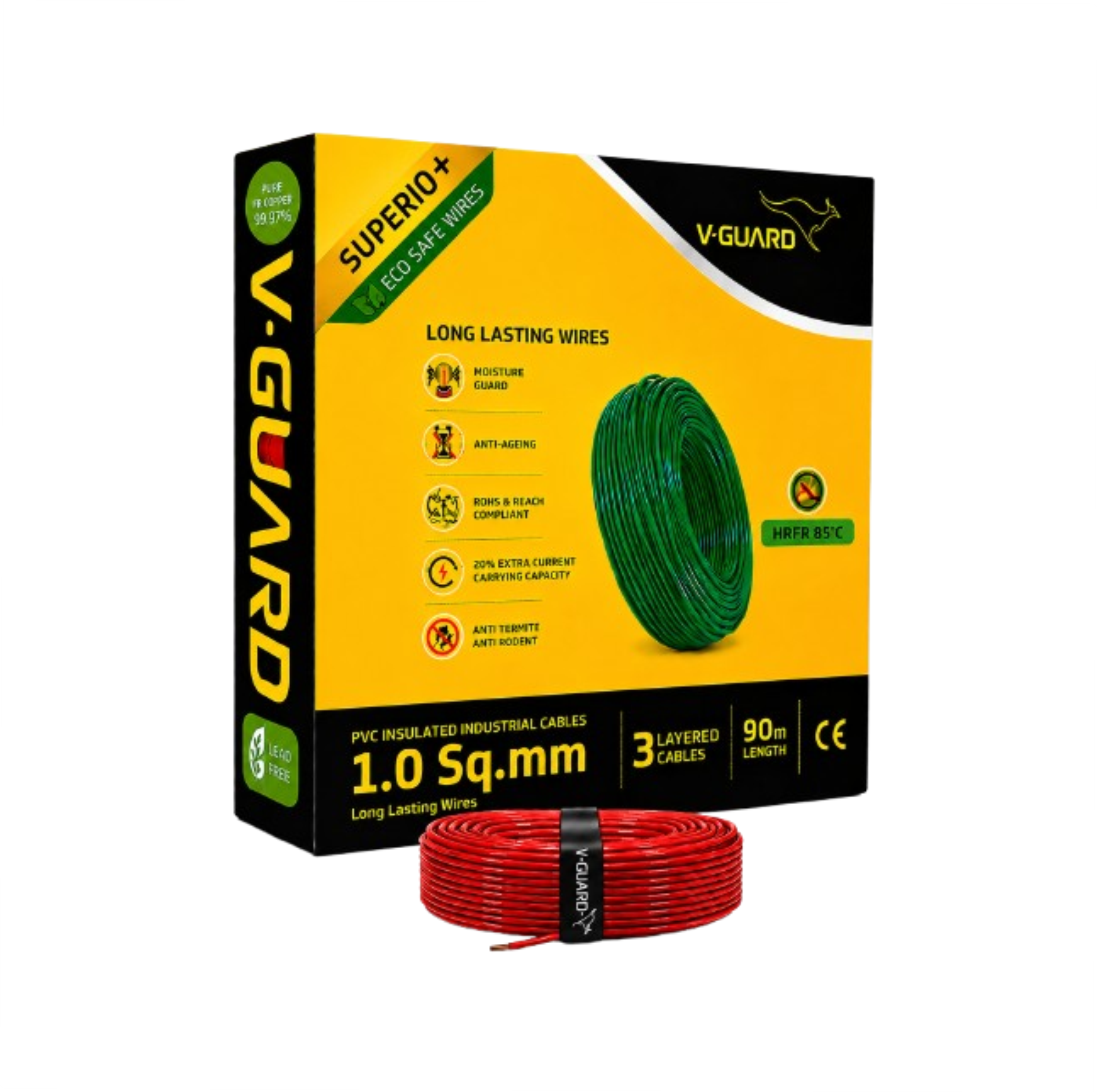 V-Guard Superio+ HRPR 1.0 SQ MM(90MTR)