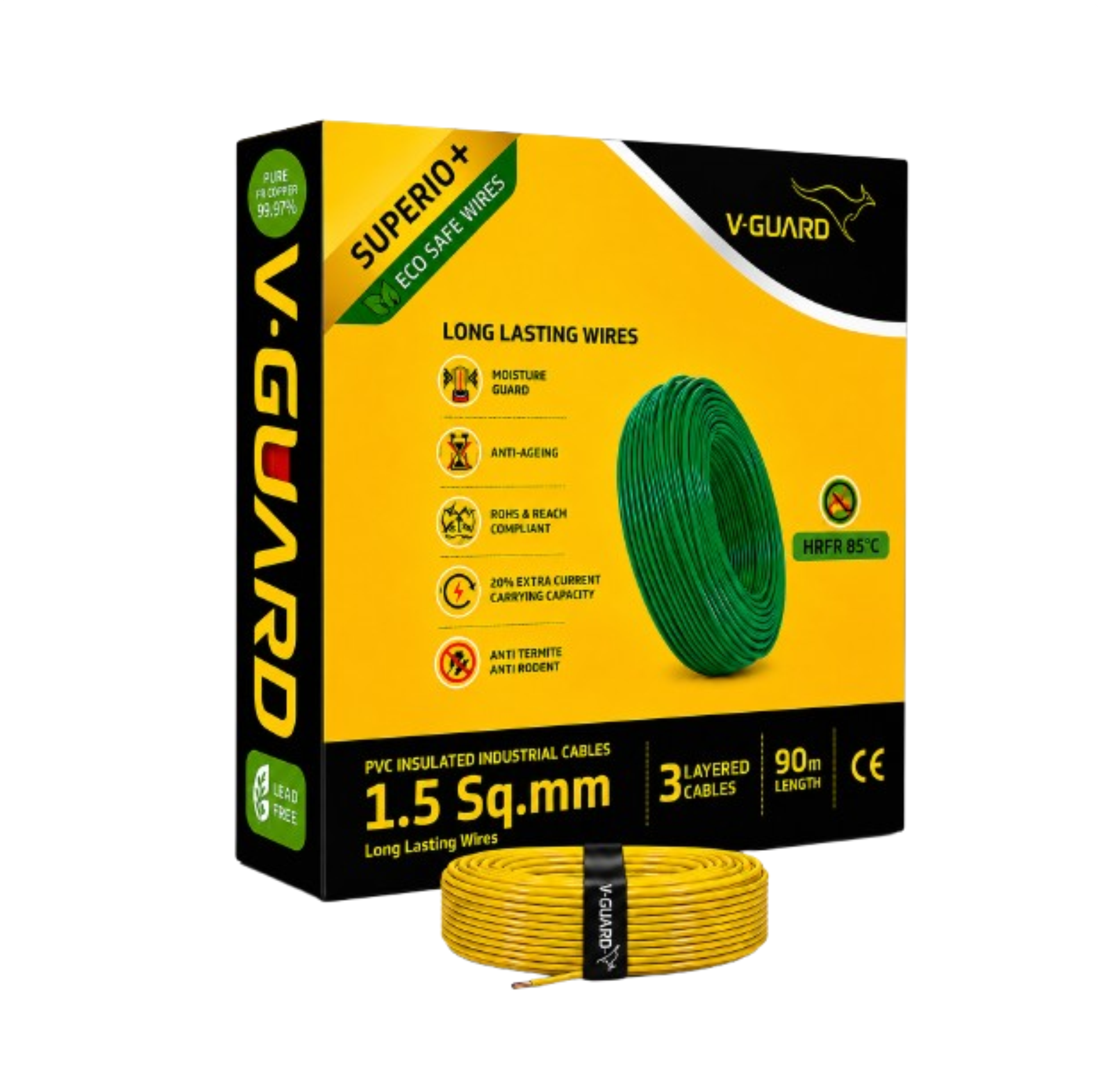 V-Guard Superio+ HRPR 1.5 SQ MM(90MTR)