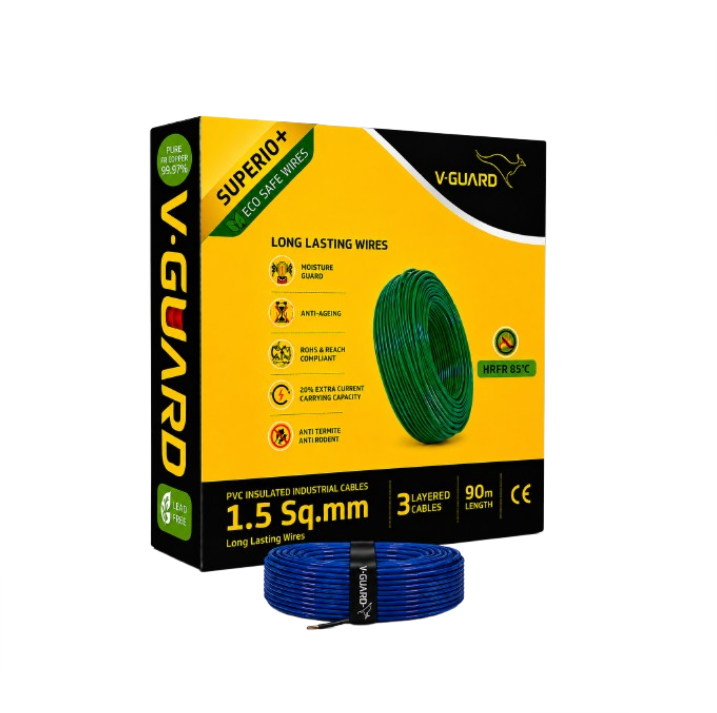 V-Guard Superio+ HRPR 1.5 SQ MM(90MTR)