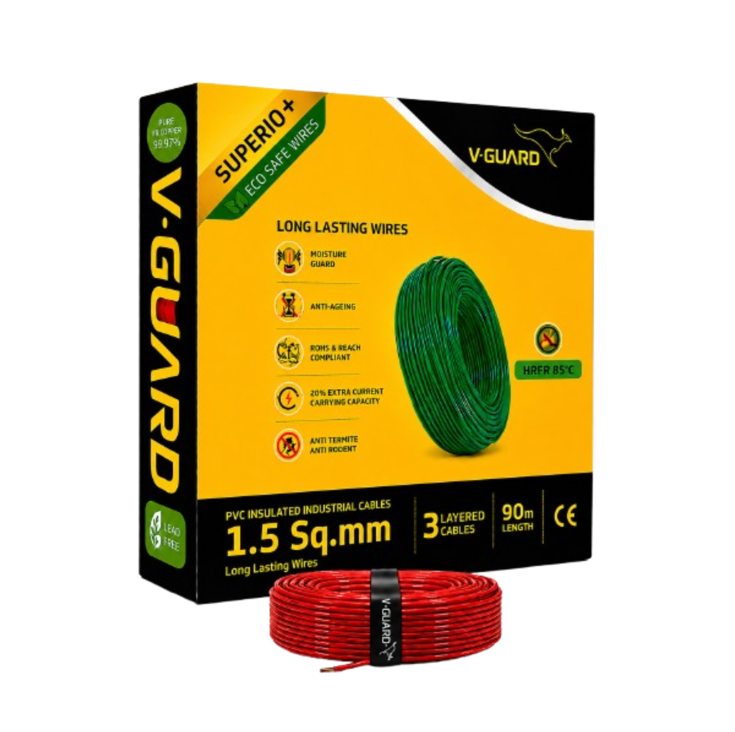V-Guard Superio+ HRPR 1.5 SQ MM(90MTR)