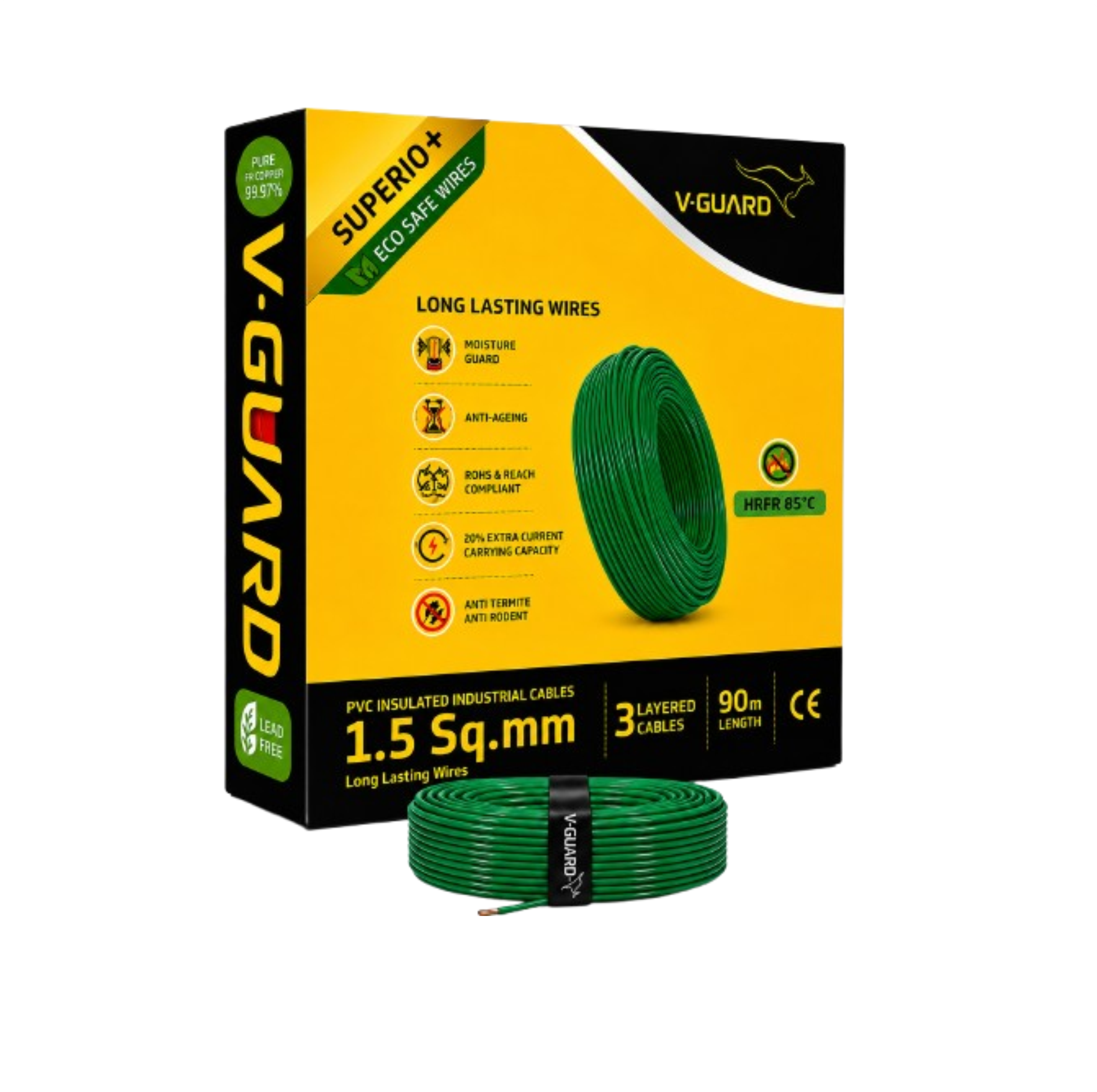 V-Guard Superio+ HRPR 1.5 SQ MM(90MTR)