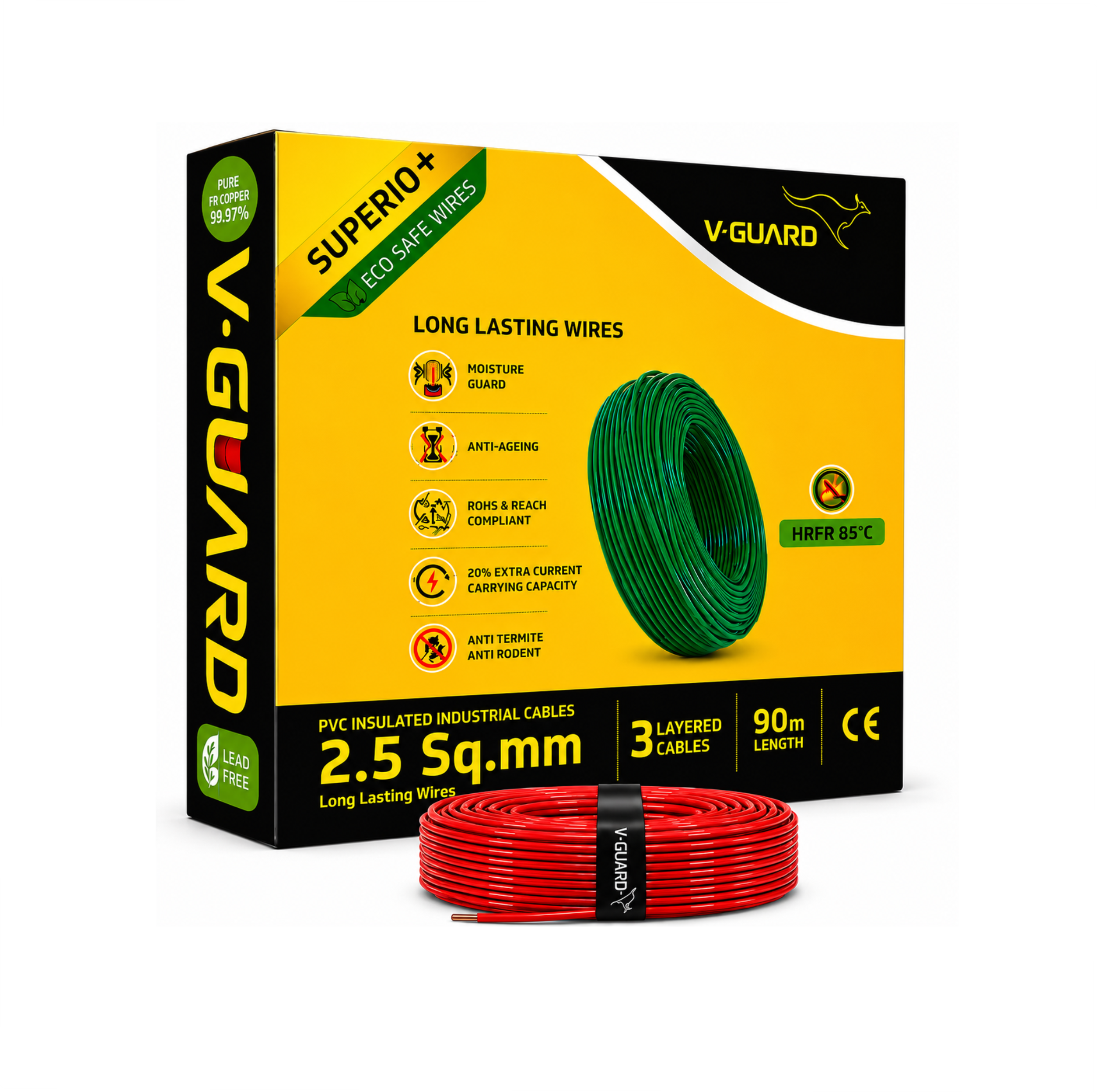 V-Guard Superio+ HRPR 2.5 SQ MM(90MTR)