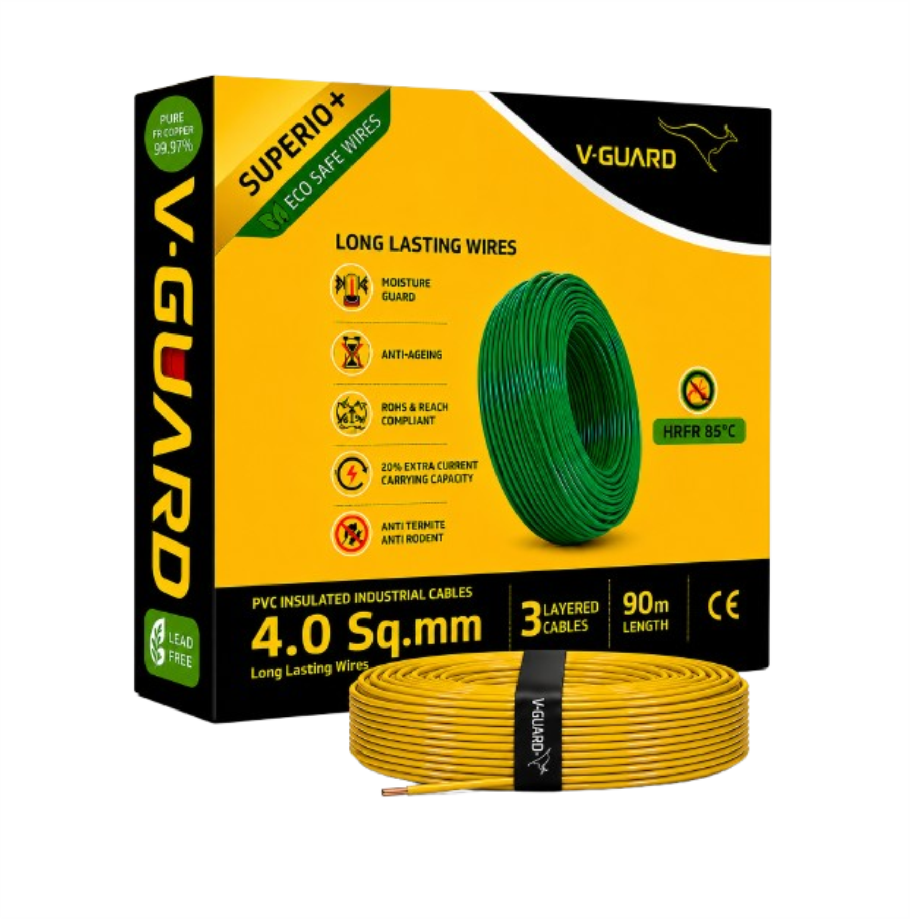 V-Guard Superio+ HRPR 4.0 SQ MM(90MTR)