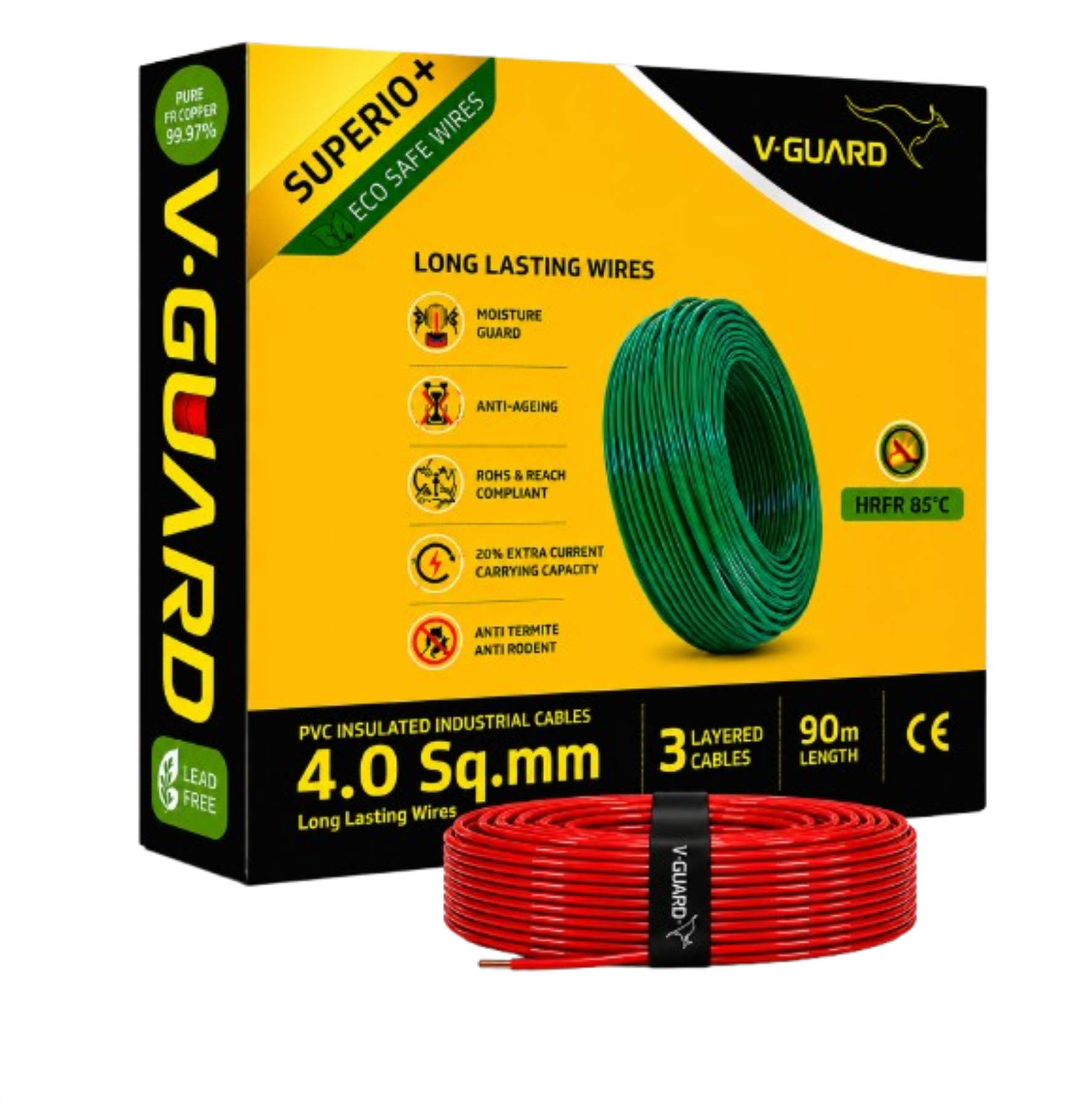 V-Guard Superio+ HRPR 4.0 SQ MM(90MTR)