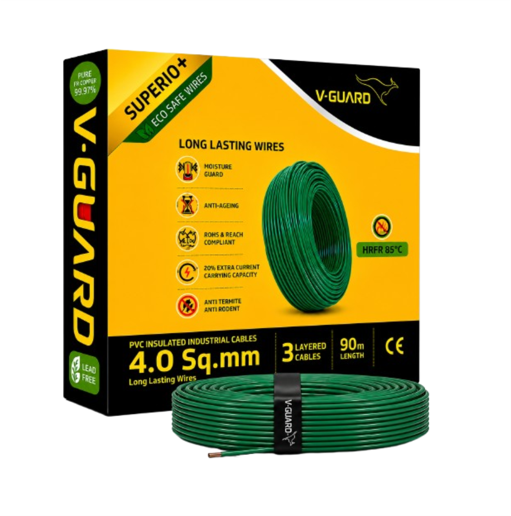 V-Guard Superio+ HRPR 4.0 SQ MM(90MTR)
