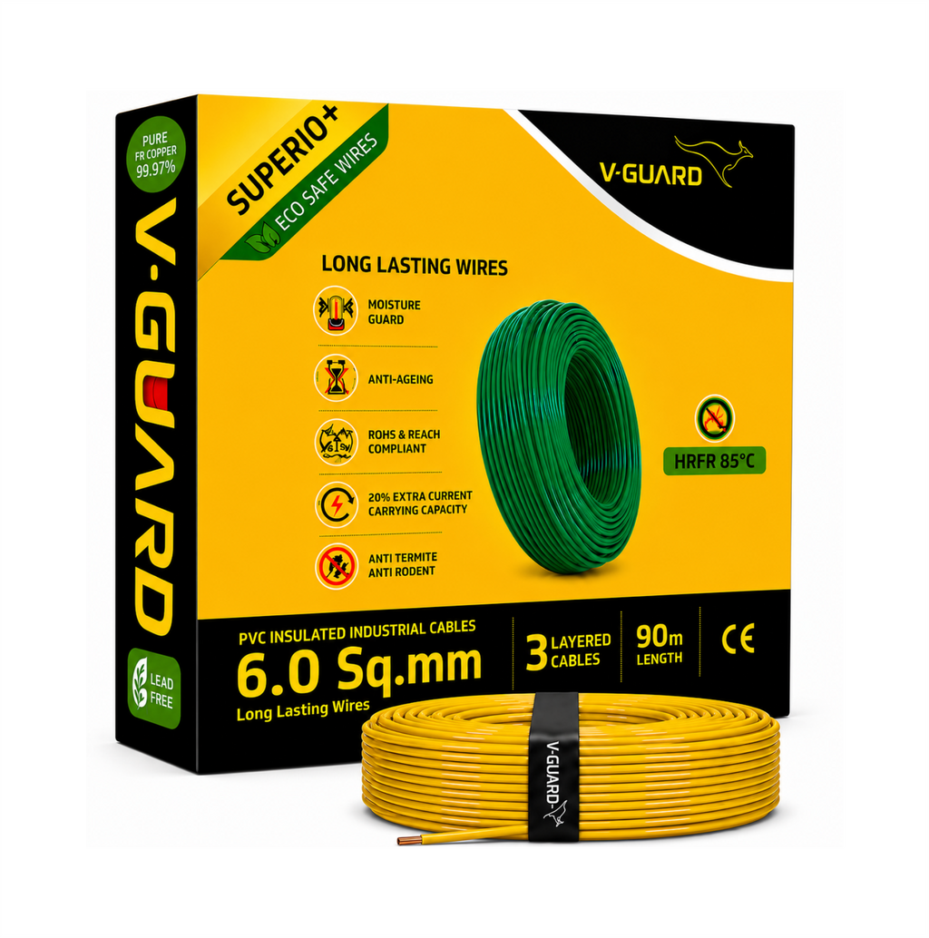 V-Guard Superio+ HRPR 6.0 SQ MM(90MTR)