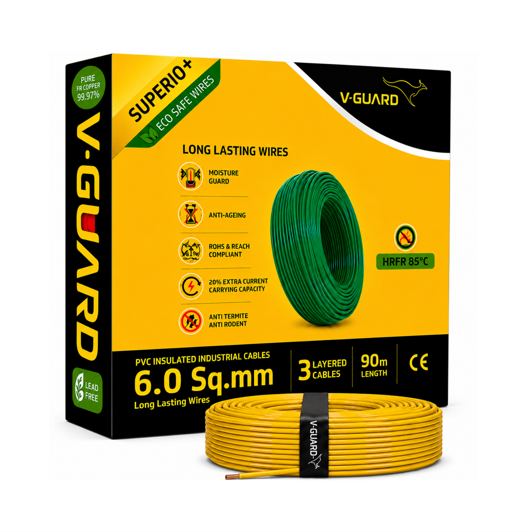 V-Guard Superio+ HRPR 6.0 SQ MM(90MTR)