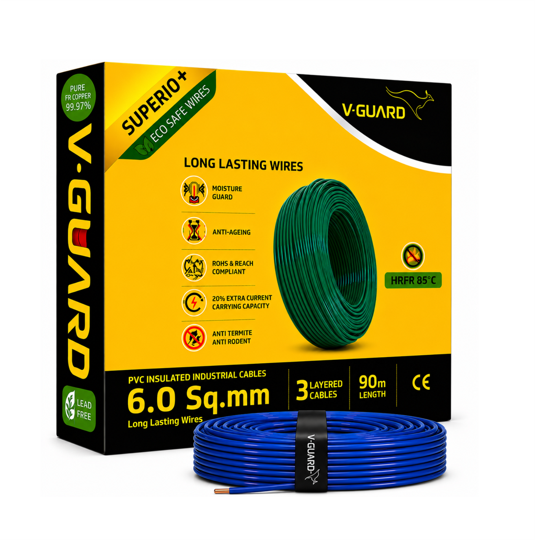 V-Guard Superio+ HRPR 6.0 SQ MM(90MTR)