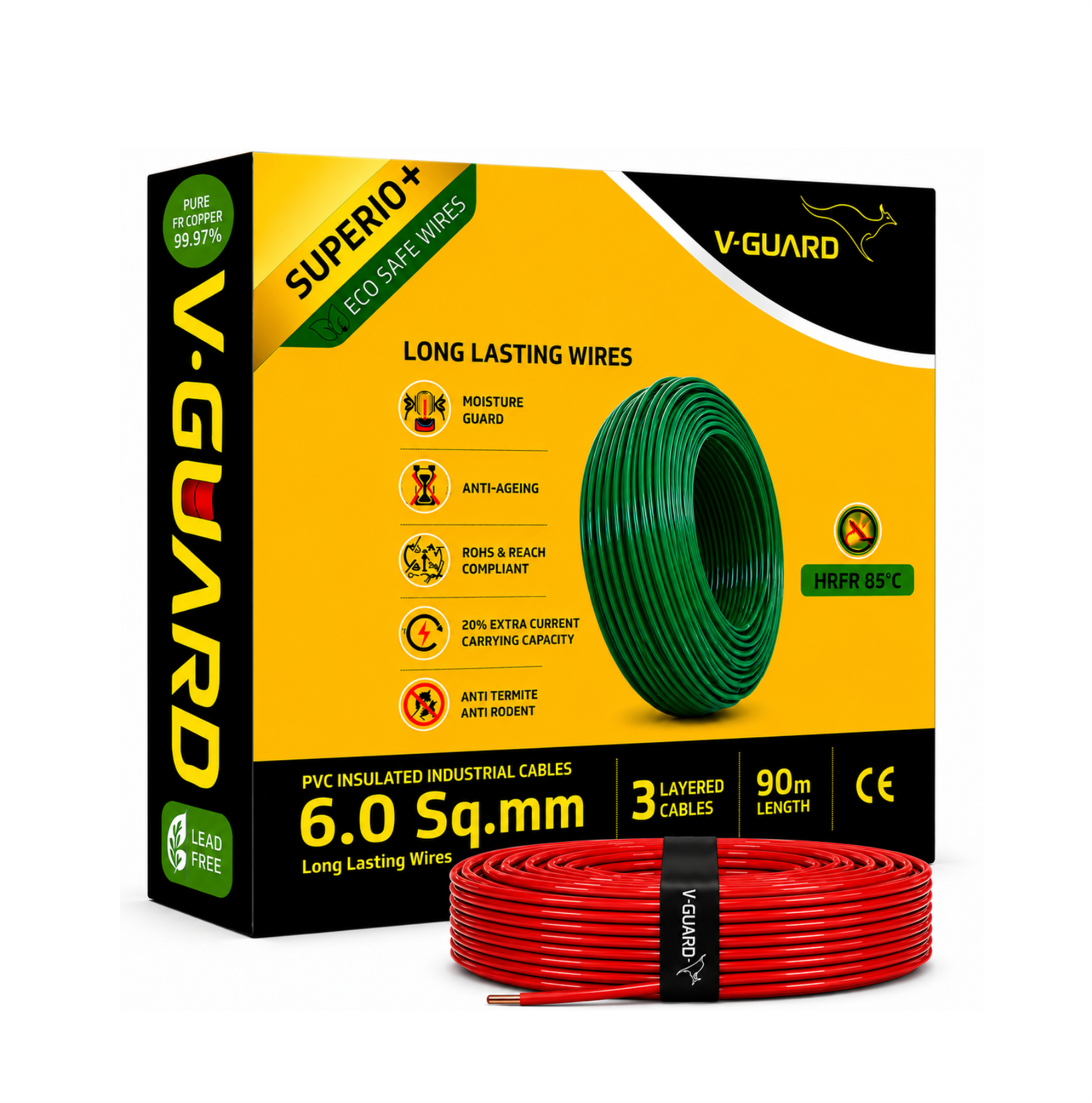V-Guard Superio+ HRPR 6.0 SQ MM(90MTR)