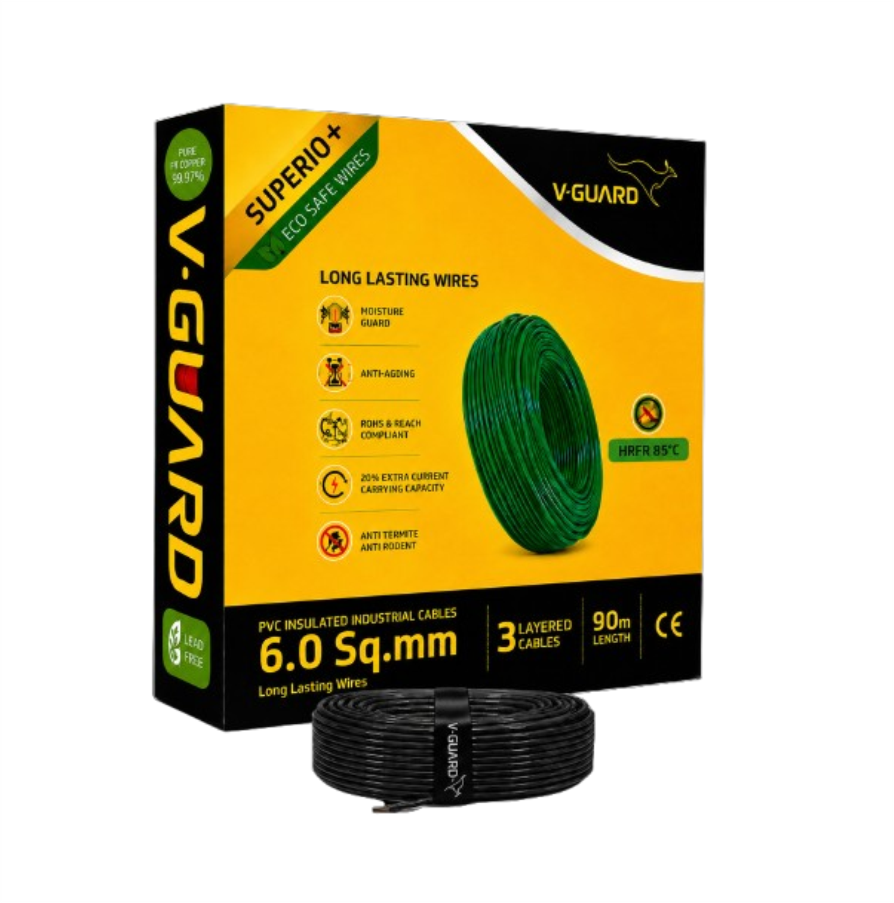 V-Guard Superio+ HRPR 6.0 SQ MM(90MTR)
